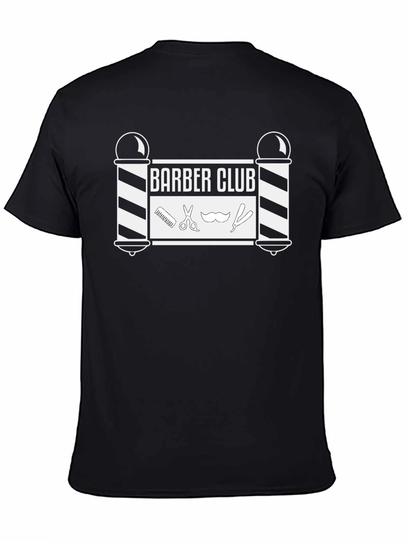 Barber Club T-Shirt - Stylish Unisex Black Tee