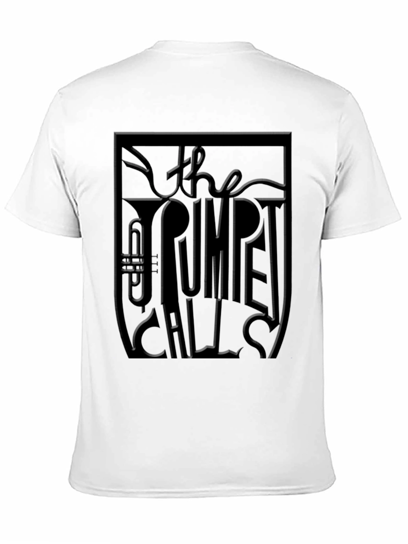 The Trumpet Call Embossed Graphic Tee - Black