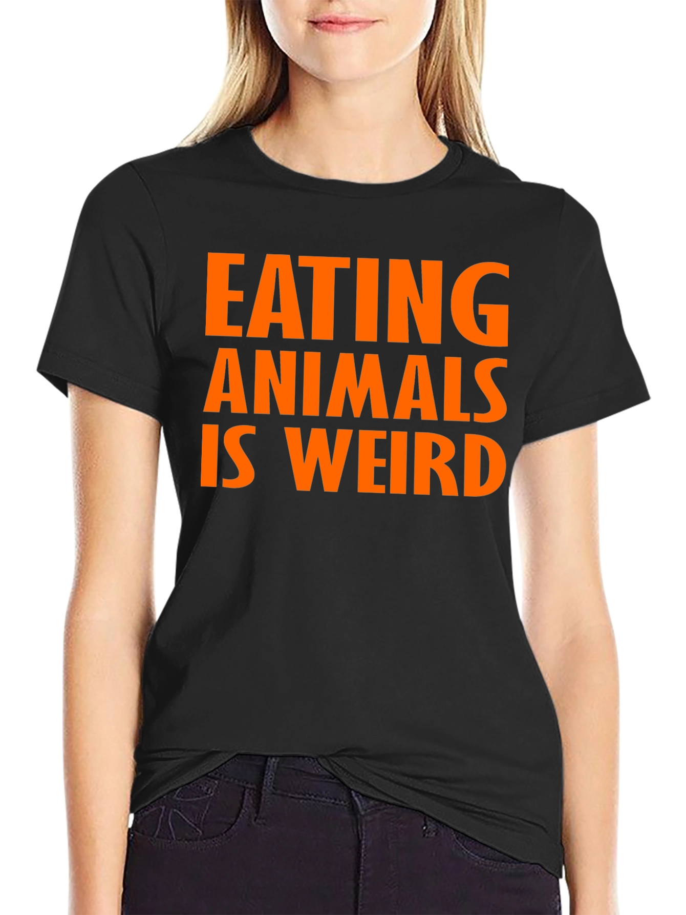 Eating Animals Is Weird T-Shirt - Vegan Message