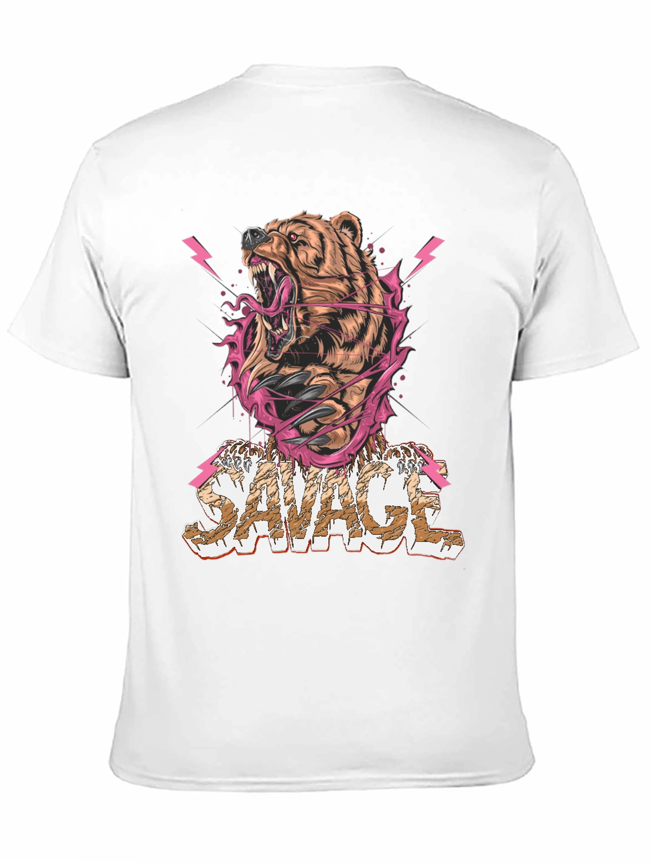 Savage Bear Graphic Print Tee