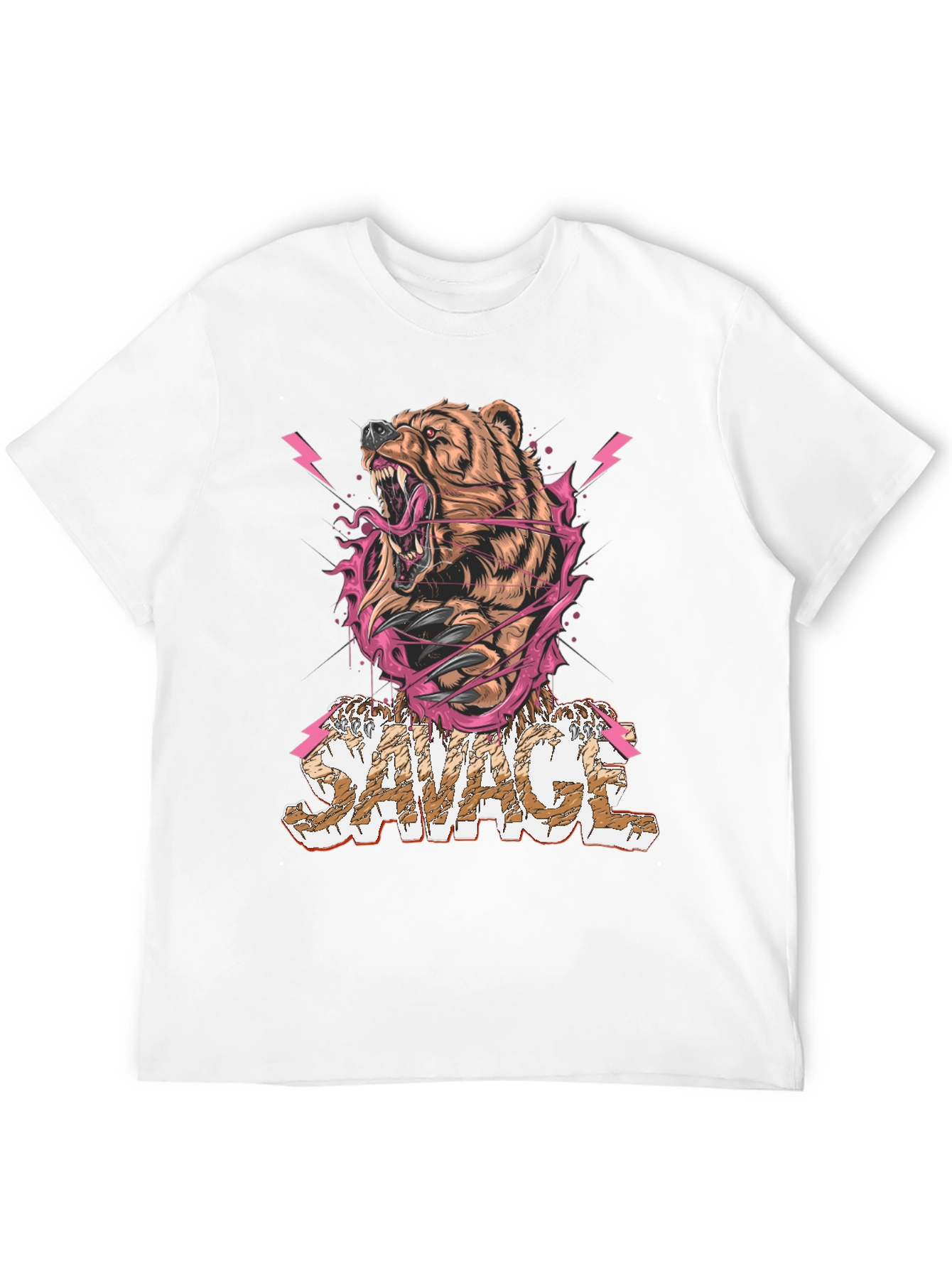 Savage Bear Graphic Print Tee