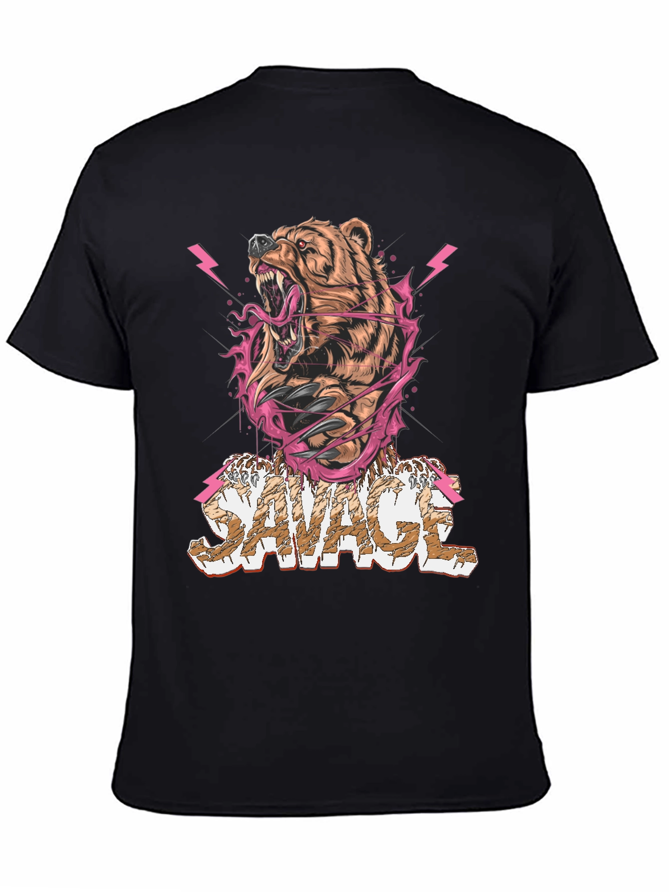 Savage Bear Graphic Print Tee