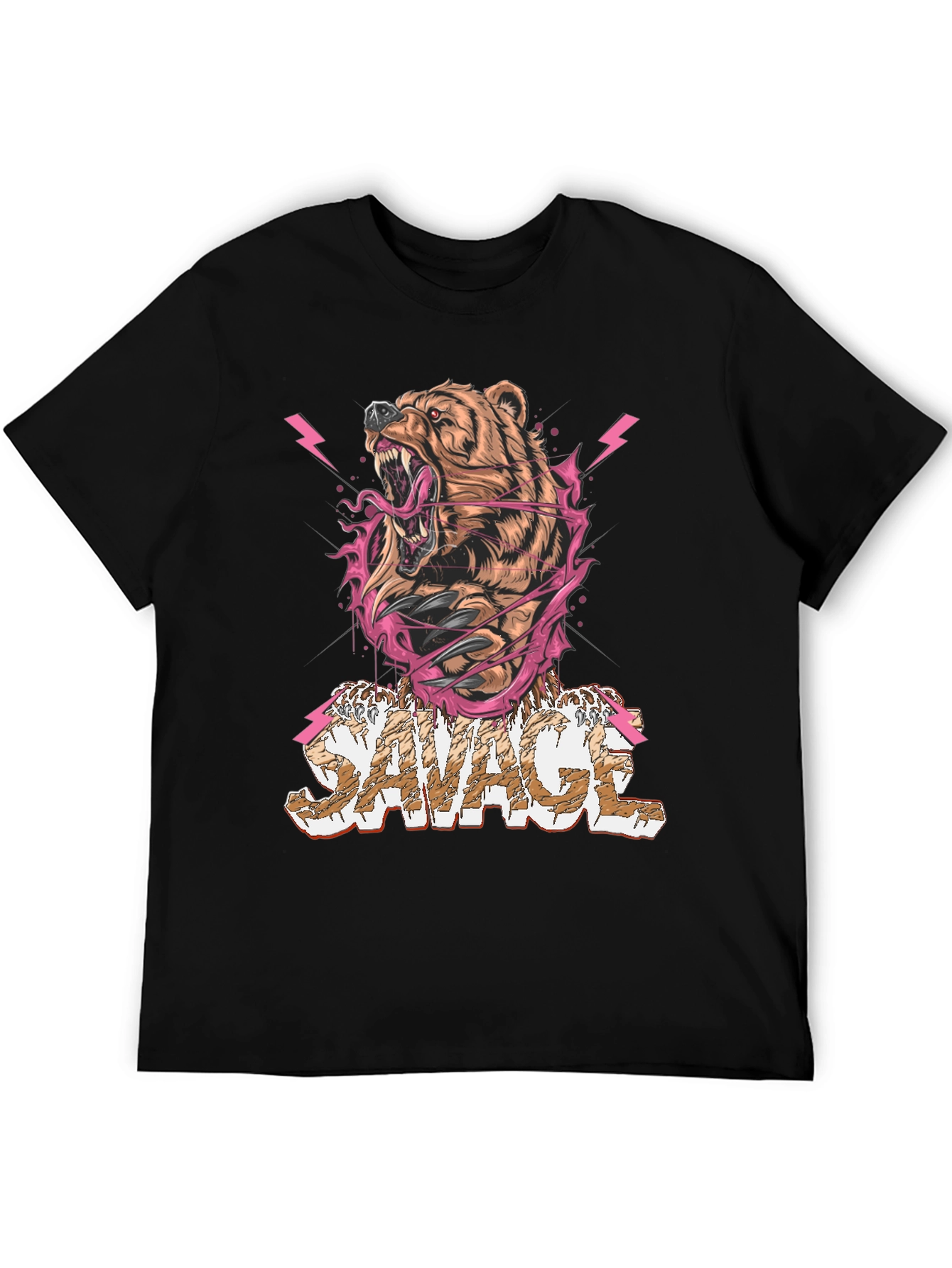 Savage Bear Graphic Print Tee
