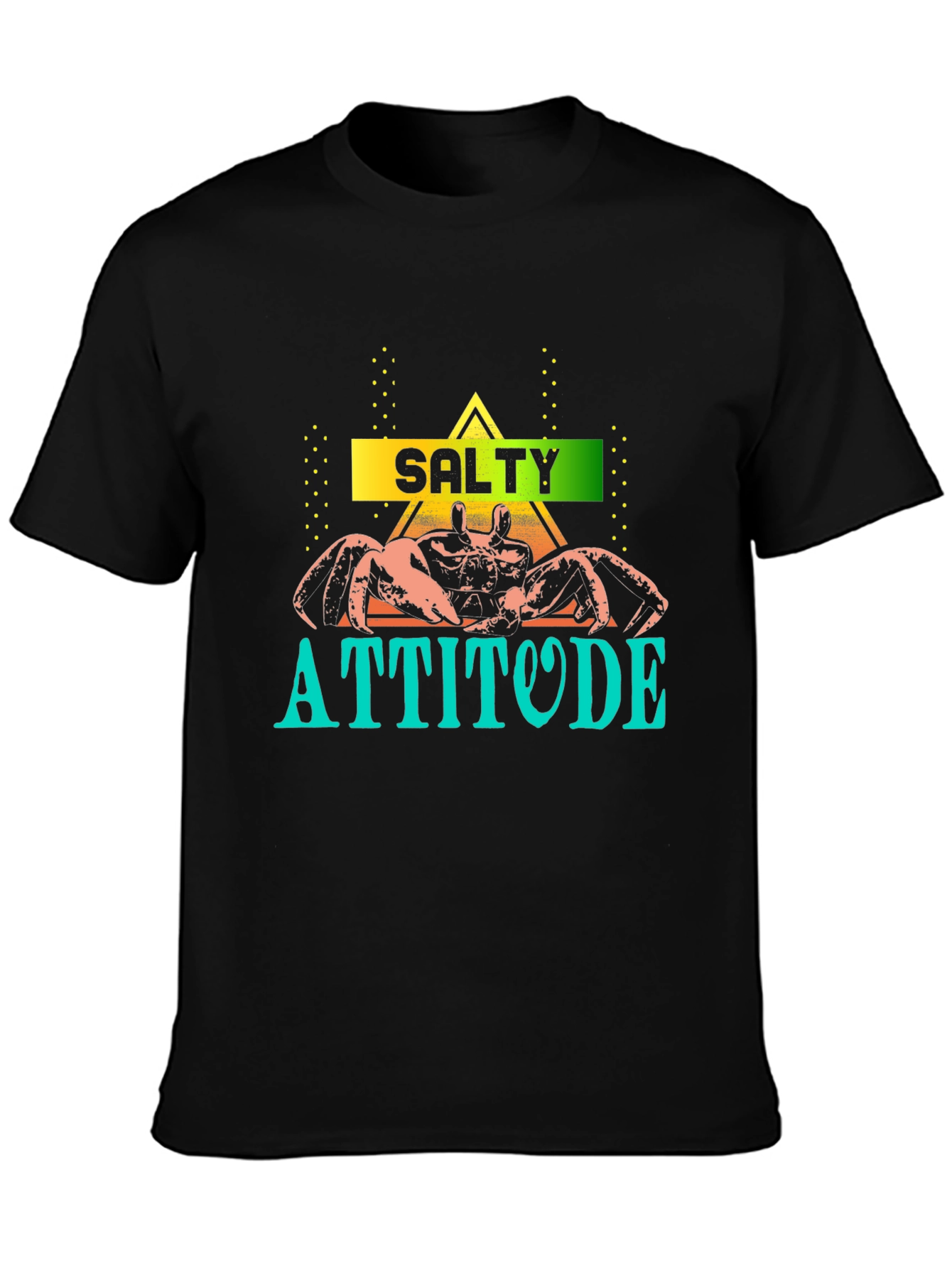 Salty Attitude Crab Graphic Tee - Unique Design