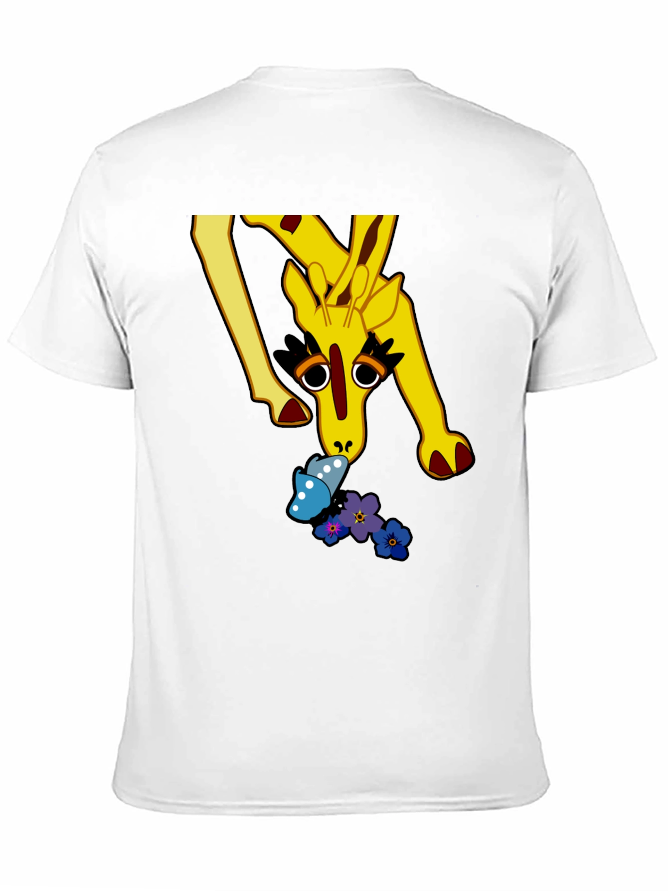 Giraffe & Butterfly Graphic Tee - Unique Design