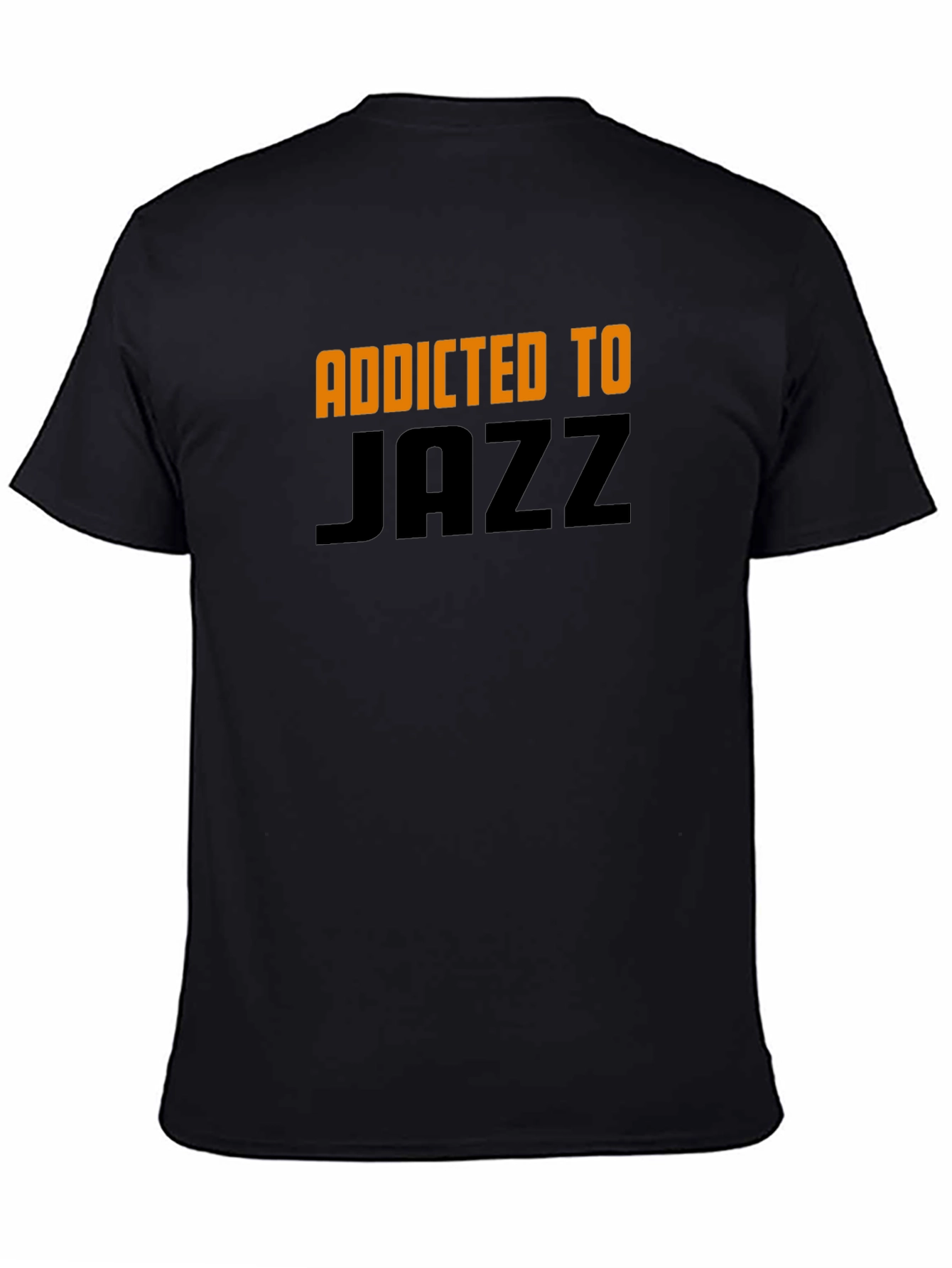 Addicted to Jazz Graphic Tee - Black Cotton Blend