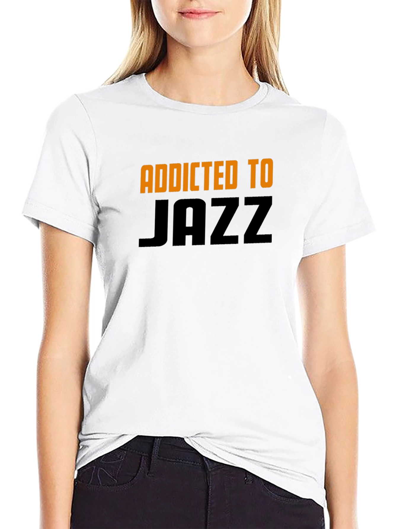 Addicted to Jazz Graphic Tee - Black Cotton Blend