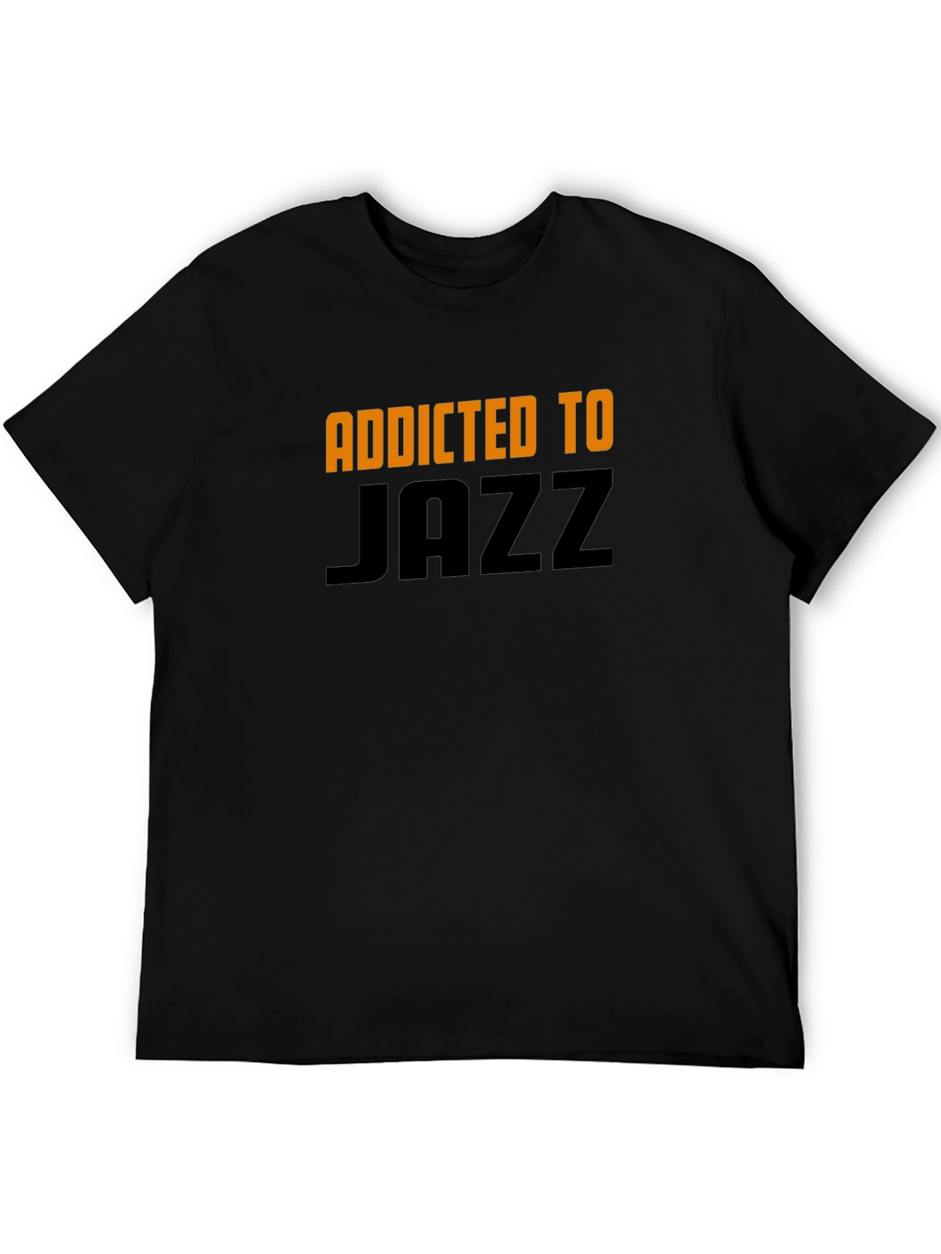 Addicted to Jazz Graphic Tee - Black Cotton Blend