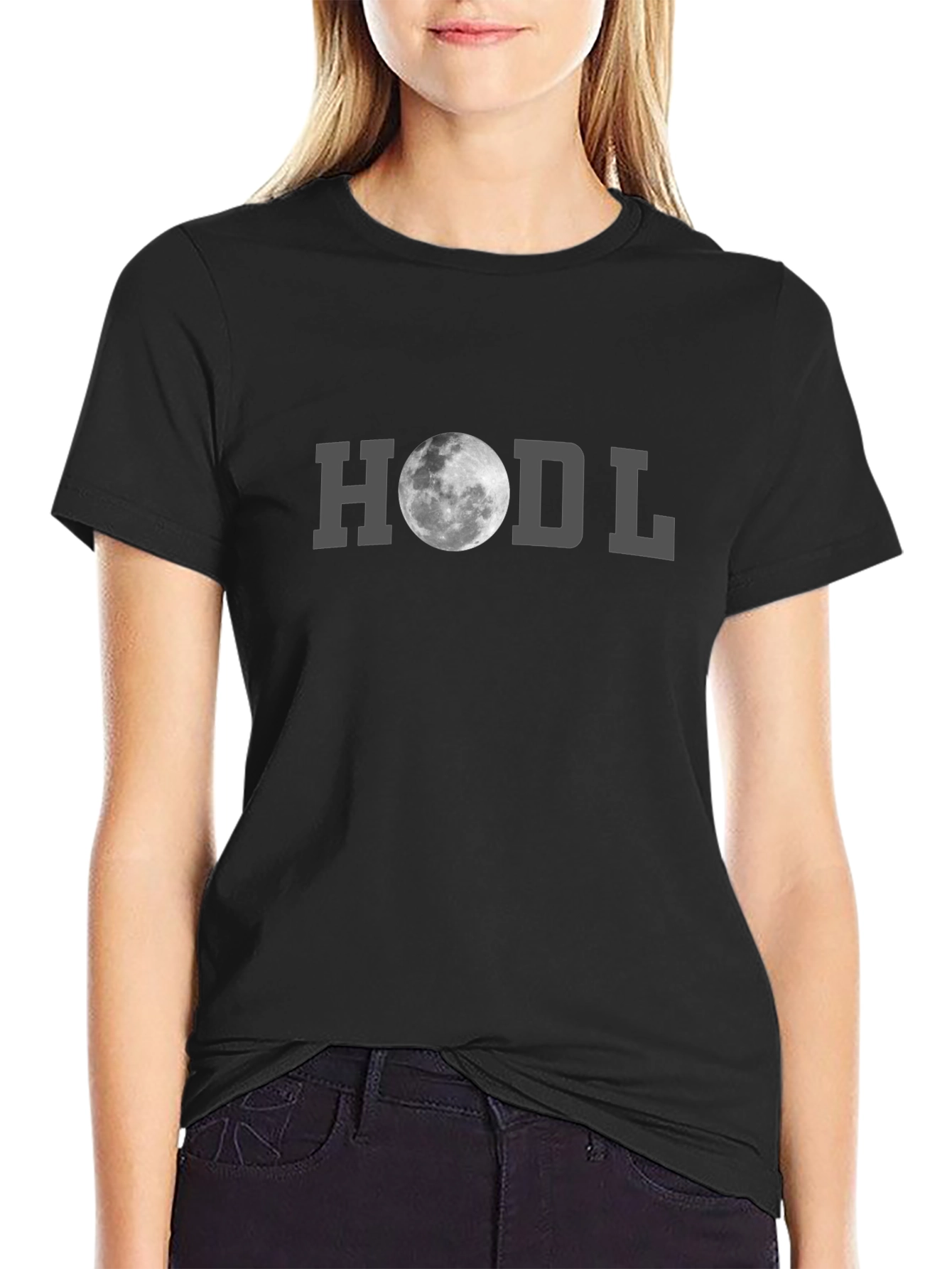 HODL Moon Graphic T-Shirt - Crypto Investor Apparel