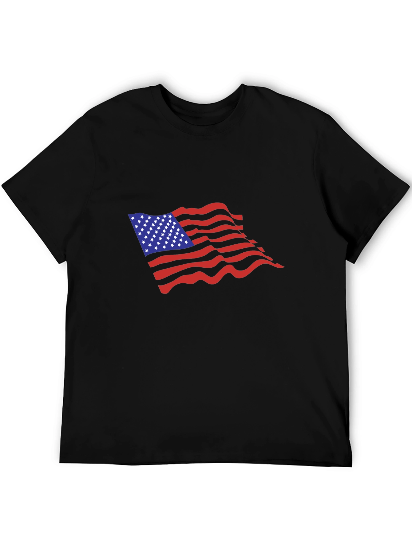 American Flag Graphic Black T-Shirt
