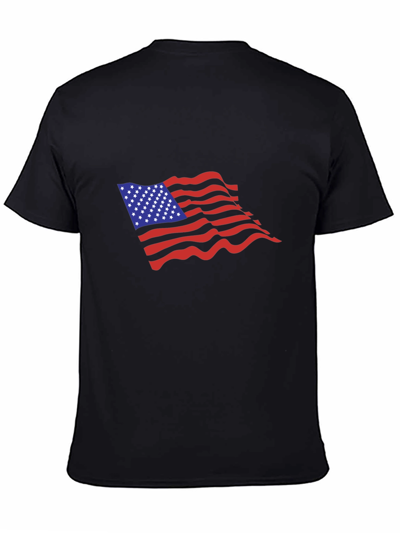 American Flag Graphic Black T-Shirt