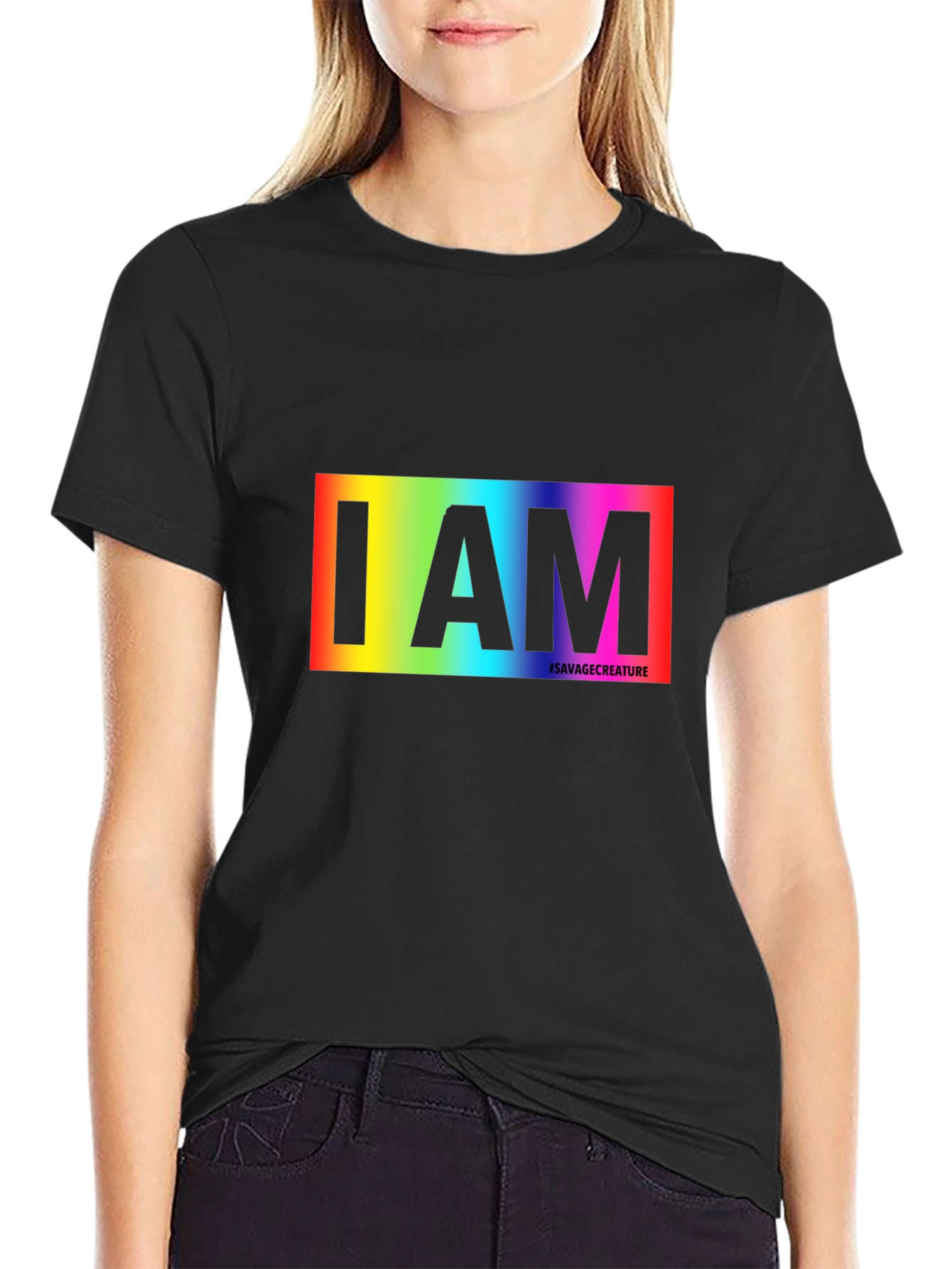Rainbow I AM T-Shirt - Savage Creature Pride Tee
