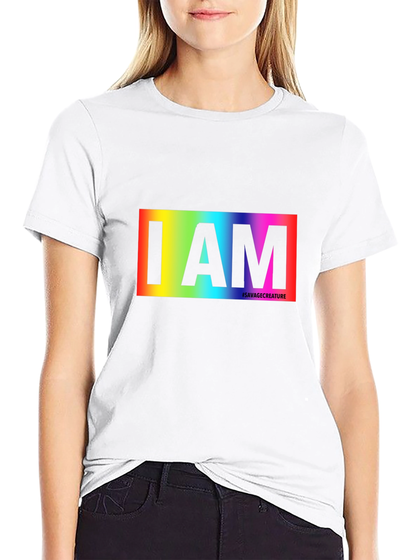 Rainbow I AM T-Shirt - Savage Creature Pride Tee