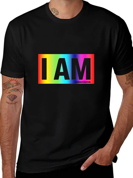 Rainbow I AM T-Shirt - Savage Creature Pride Tee