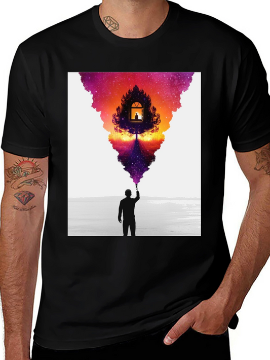 Artistic Vision T-Shirt - Painter Silhouette Design