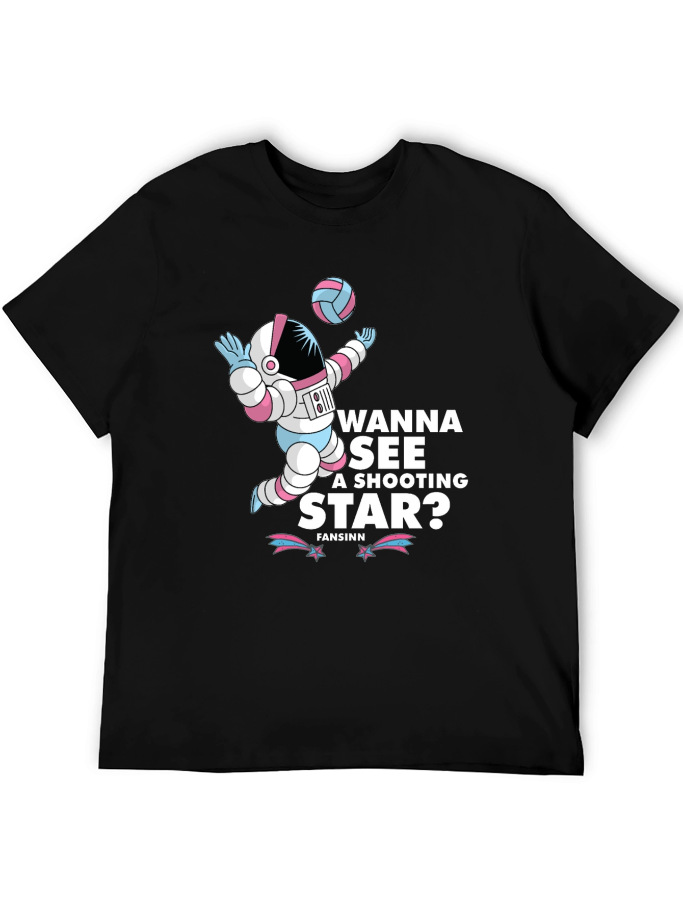 Astronaut Shooting Star T-Shirt - Volleyball Space Tee