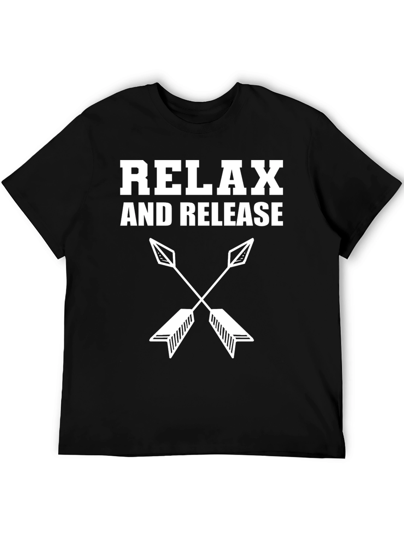 Relax and Release Arrows Black T-Shirt
