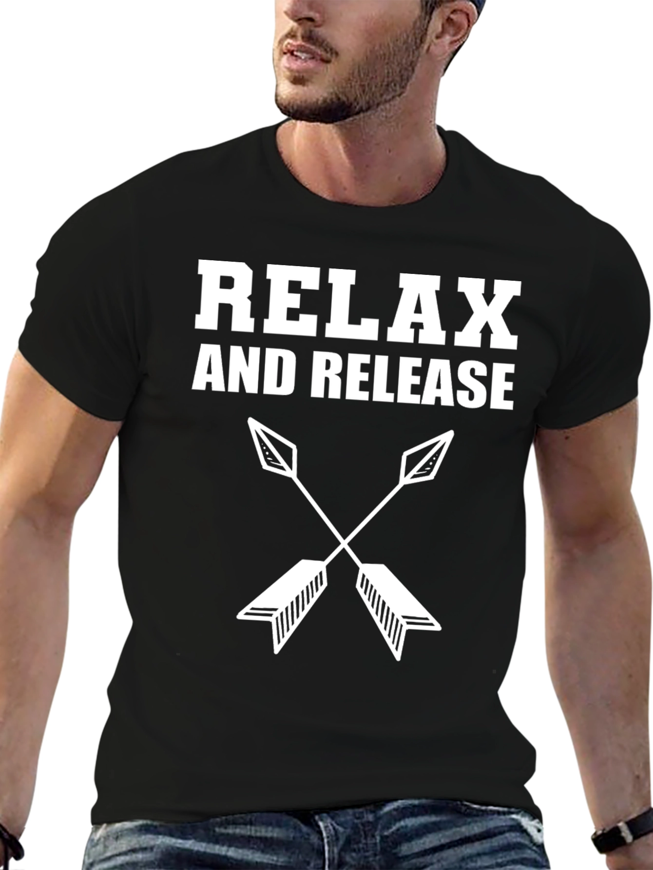 Relax and Release Arrows Black T-Shirt