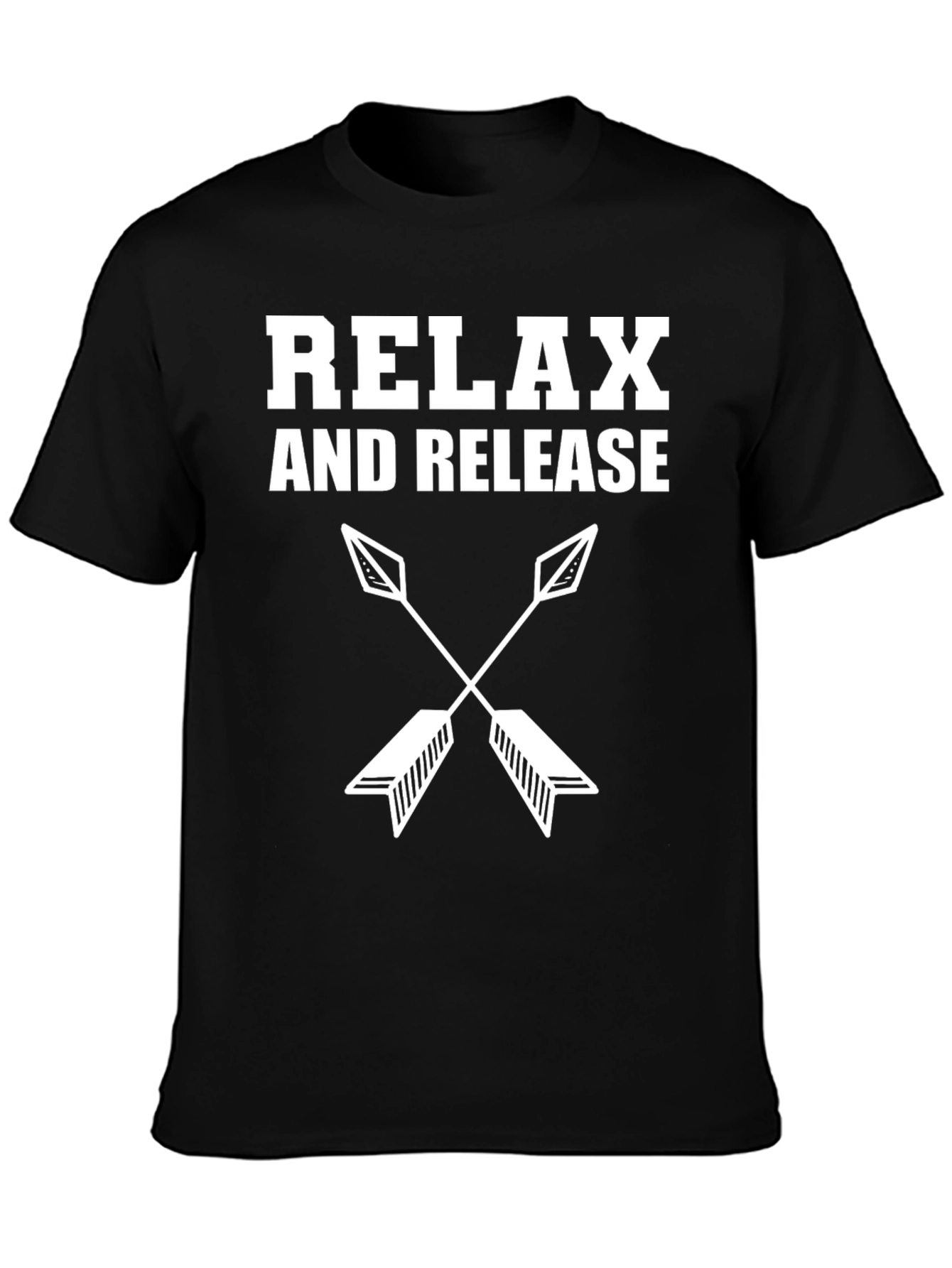 Relax and Release Arrows Black T-Shirt
