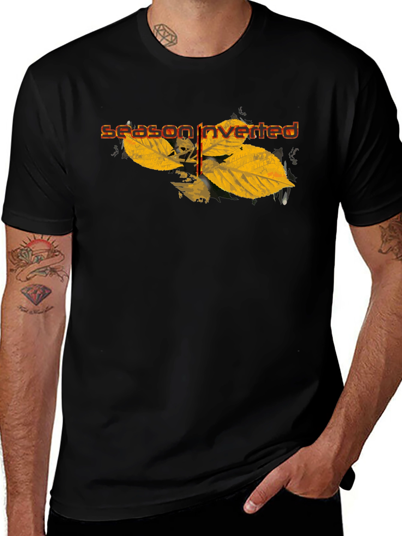 Season Inverted Black Graphic T-Shirt