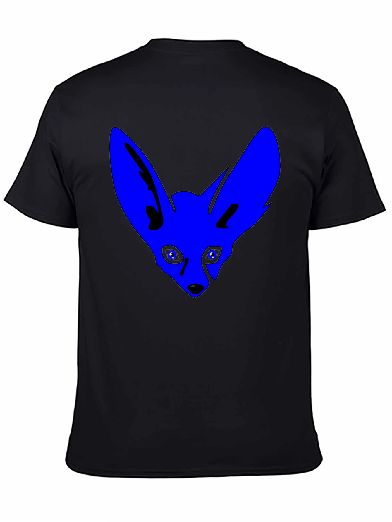 Blue Fox Graphic T-Shirt - Cool Black Tee
