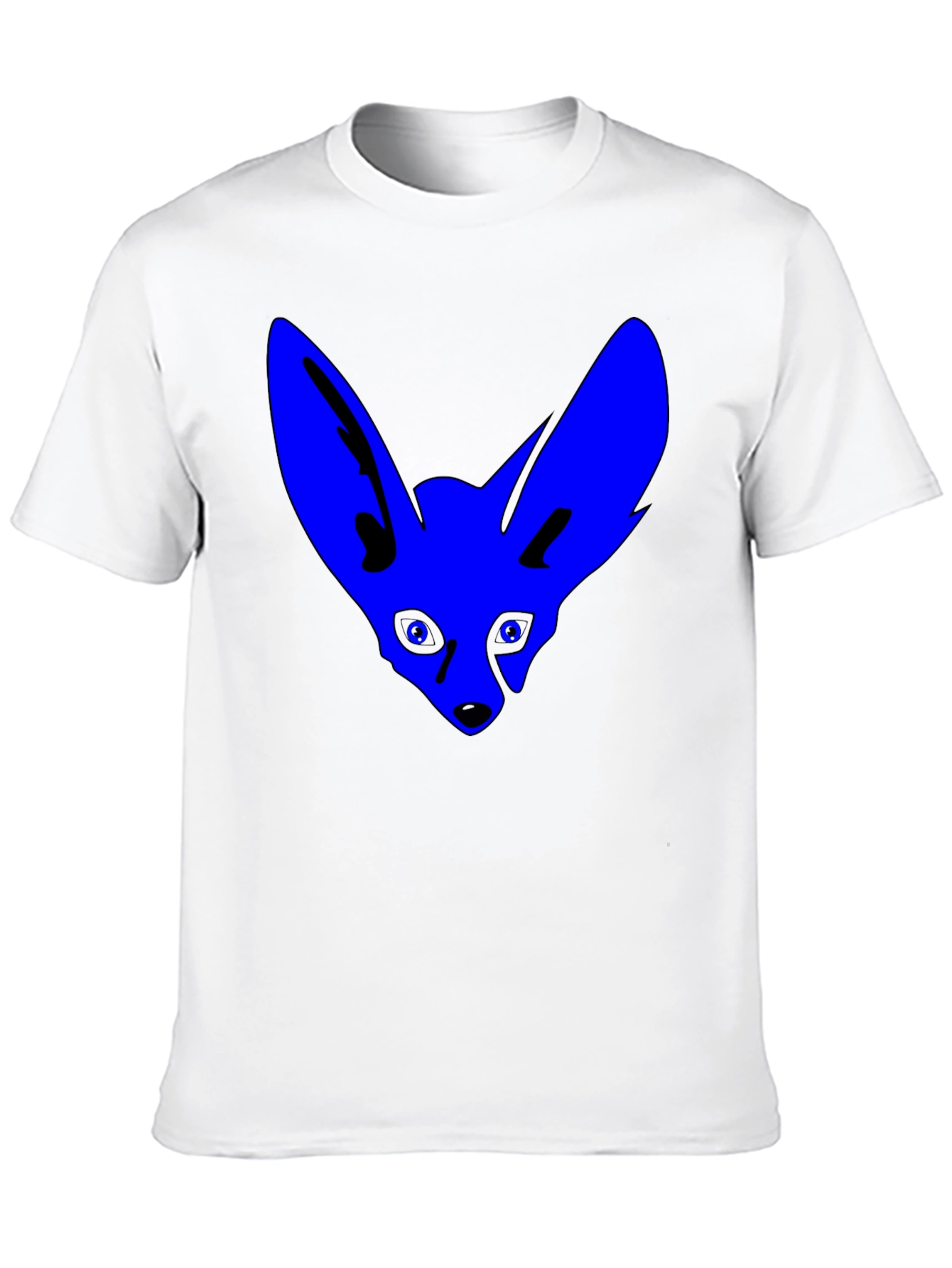 Blue Fox Graphic T-Shirt - Cool Black Tee