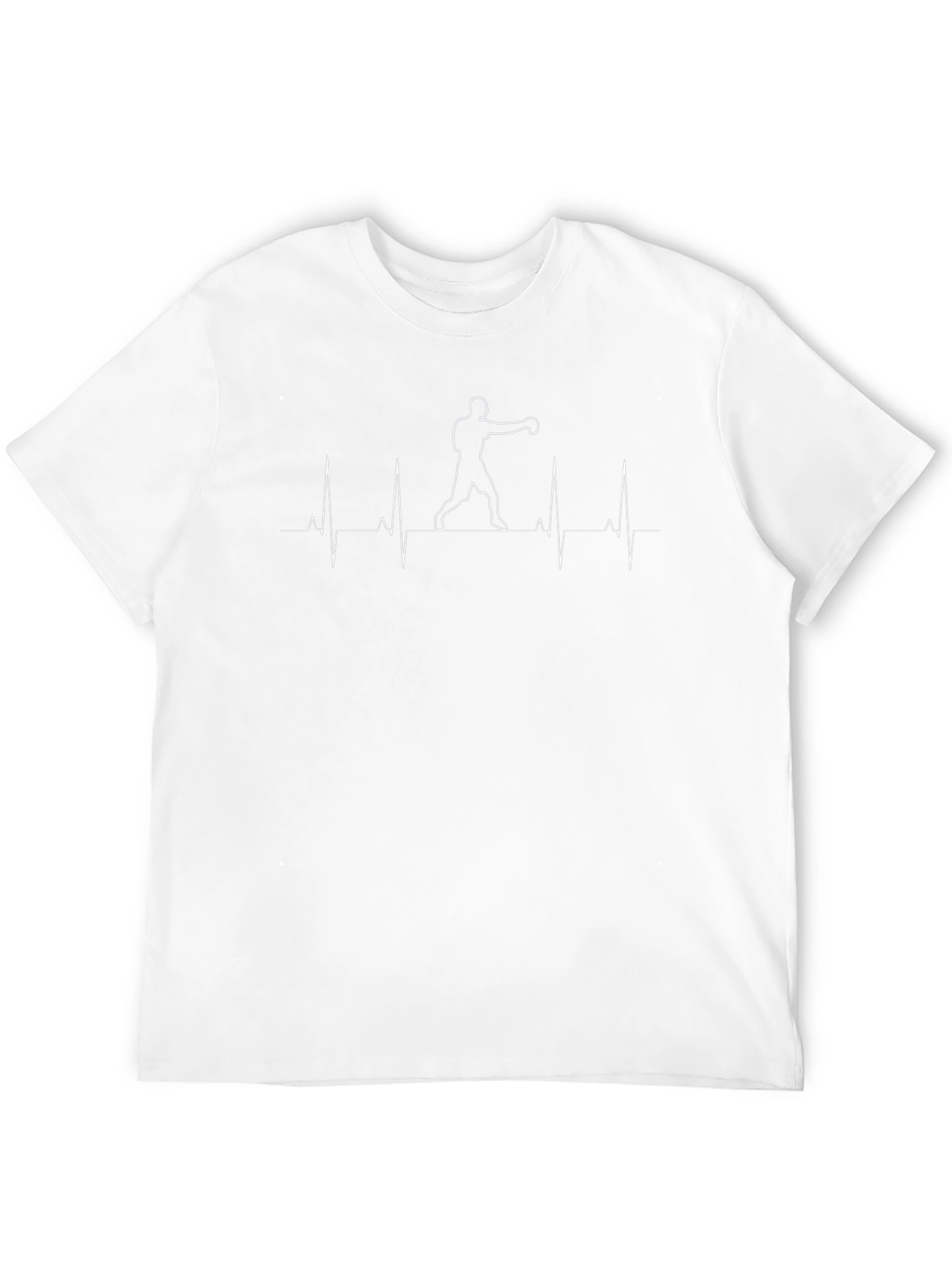 Boxer Heartbeat Graphic Tee - Black Cotton T-Shirt