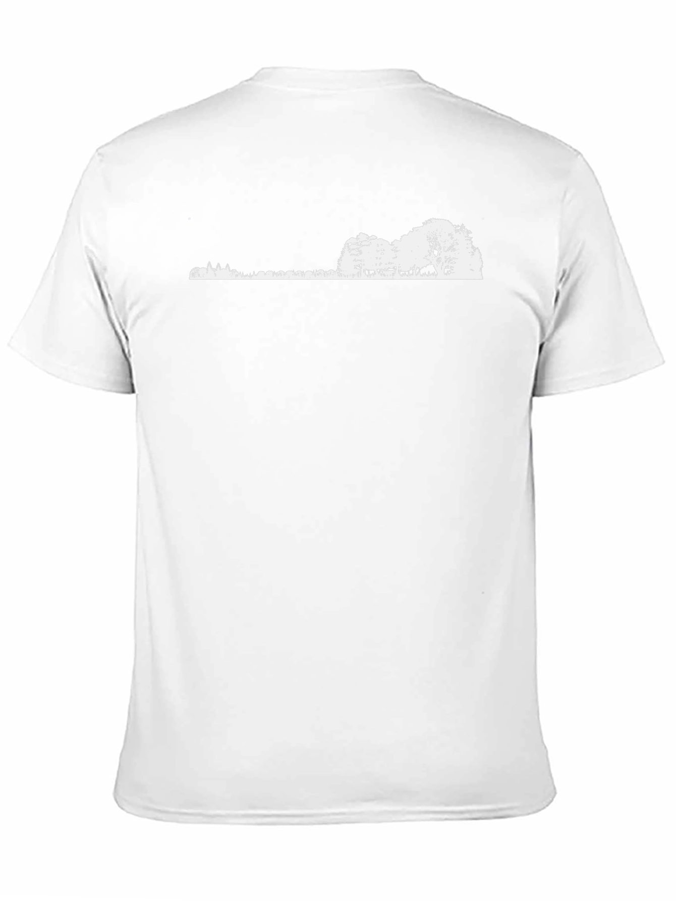 Nature Silhouette Graphic Tee - Black Cotton Blend