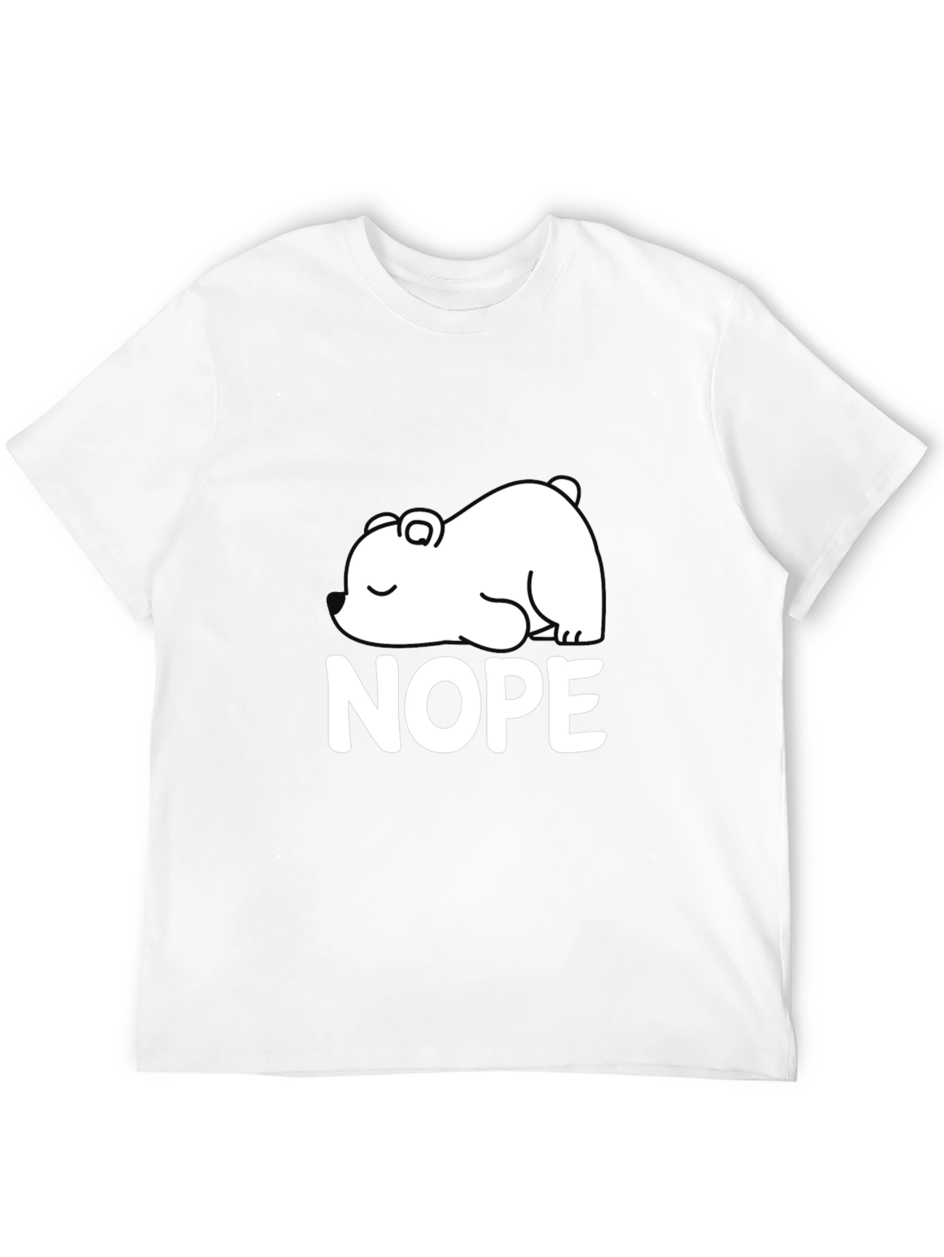 Nope Bear Graphic Tee - Comfortable Everyday Wear