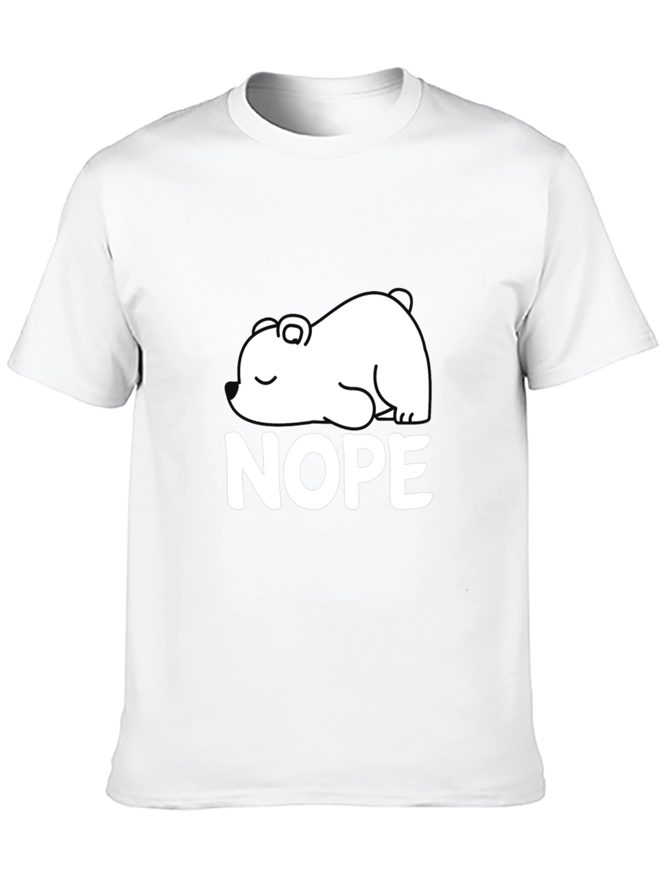 Nope Bear Graphic Tee - Comfortable Everyday Wear