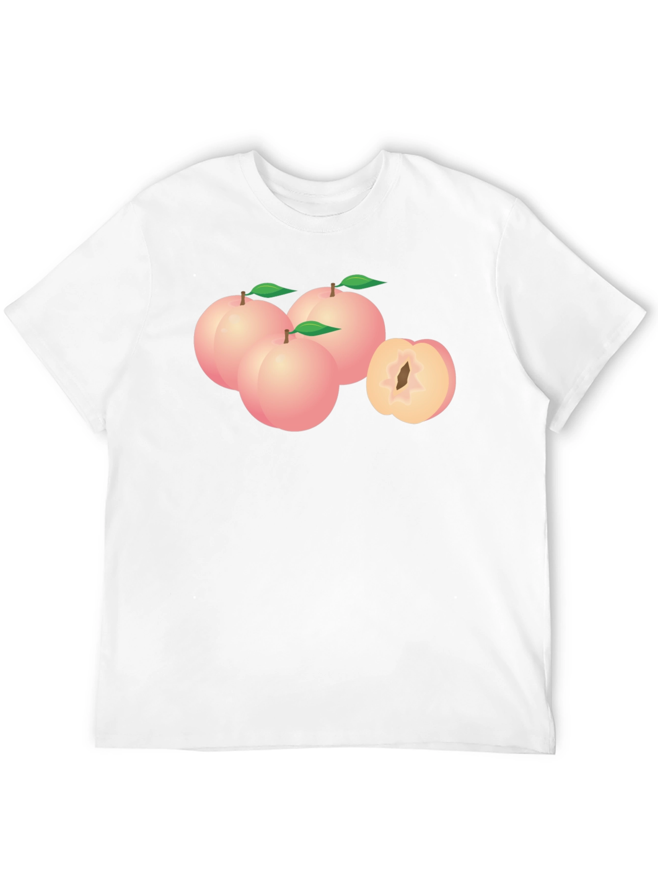 Peach Graphic Black T-Shirt