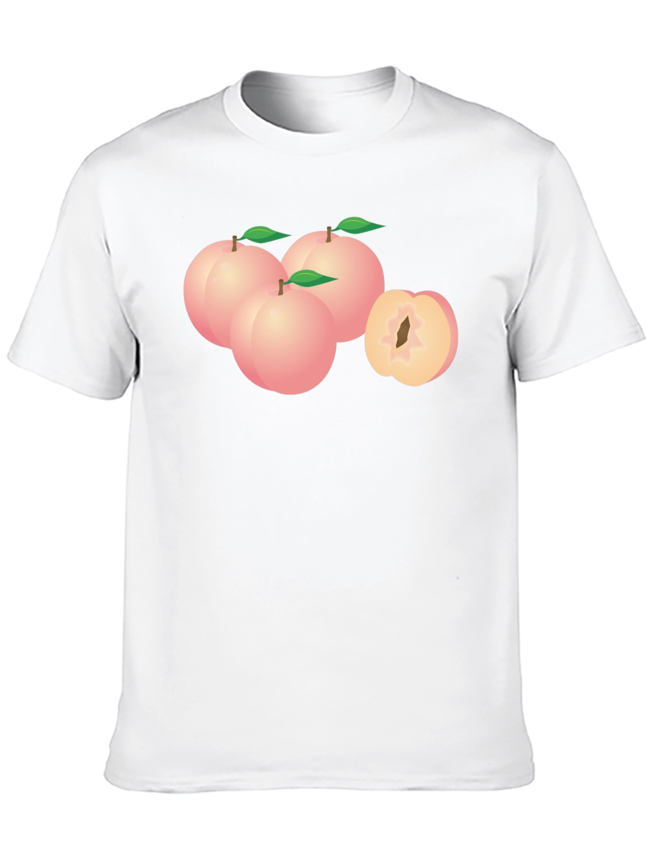Peach Graphic Black T-Shirt
