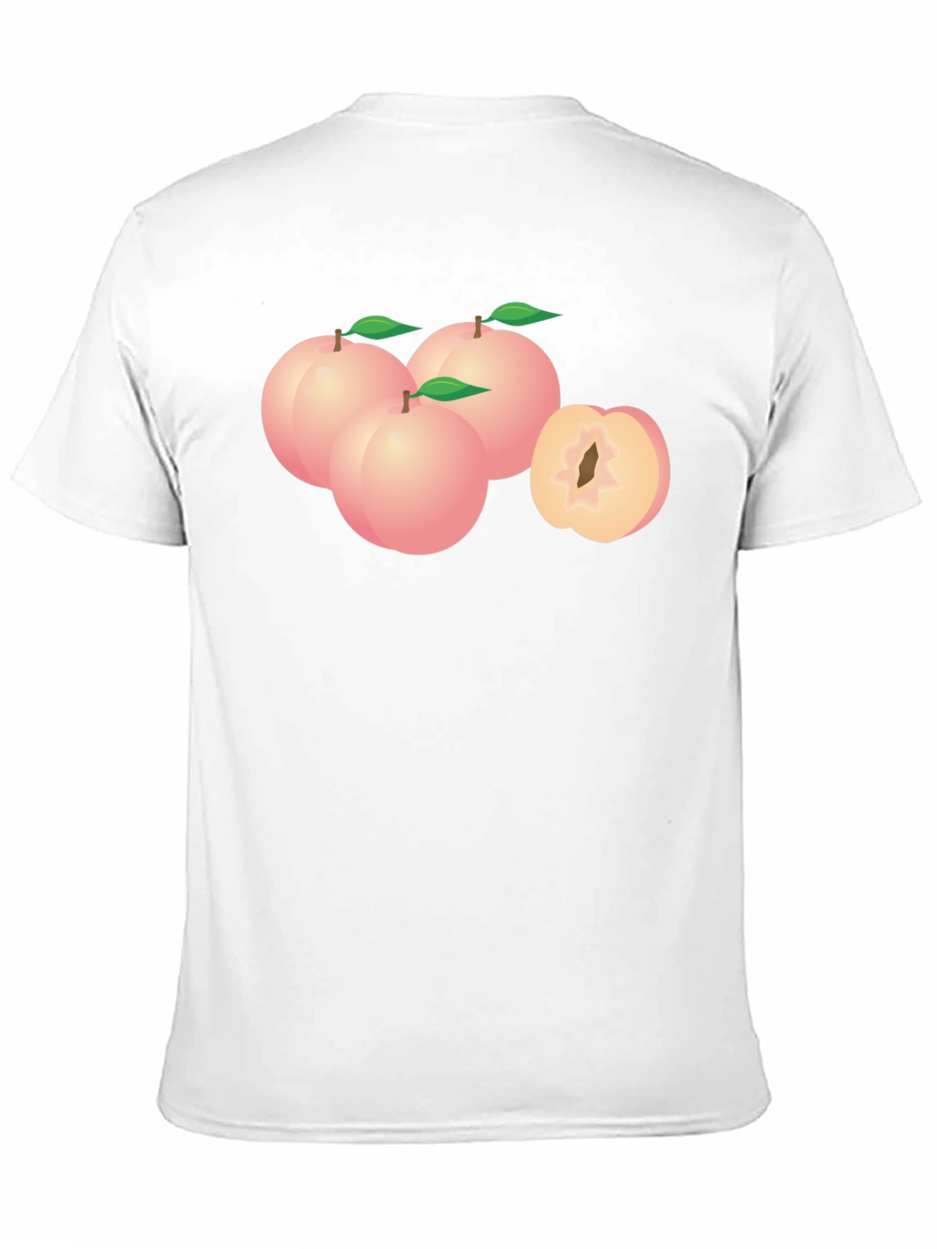 Peach Graphic Black T-Shirt