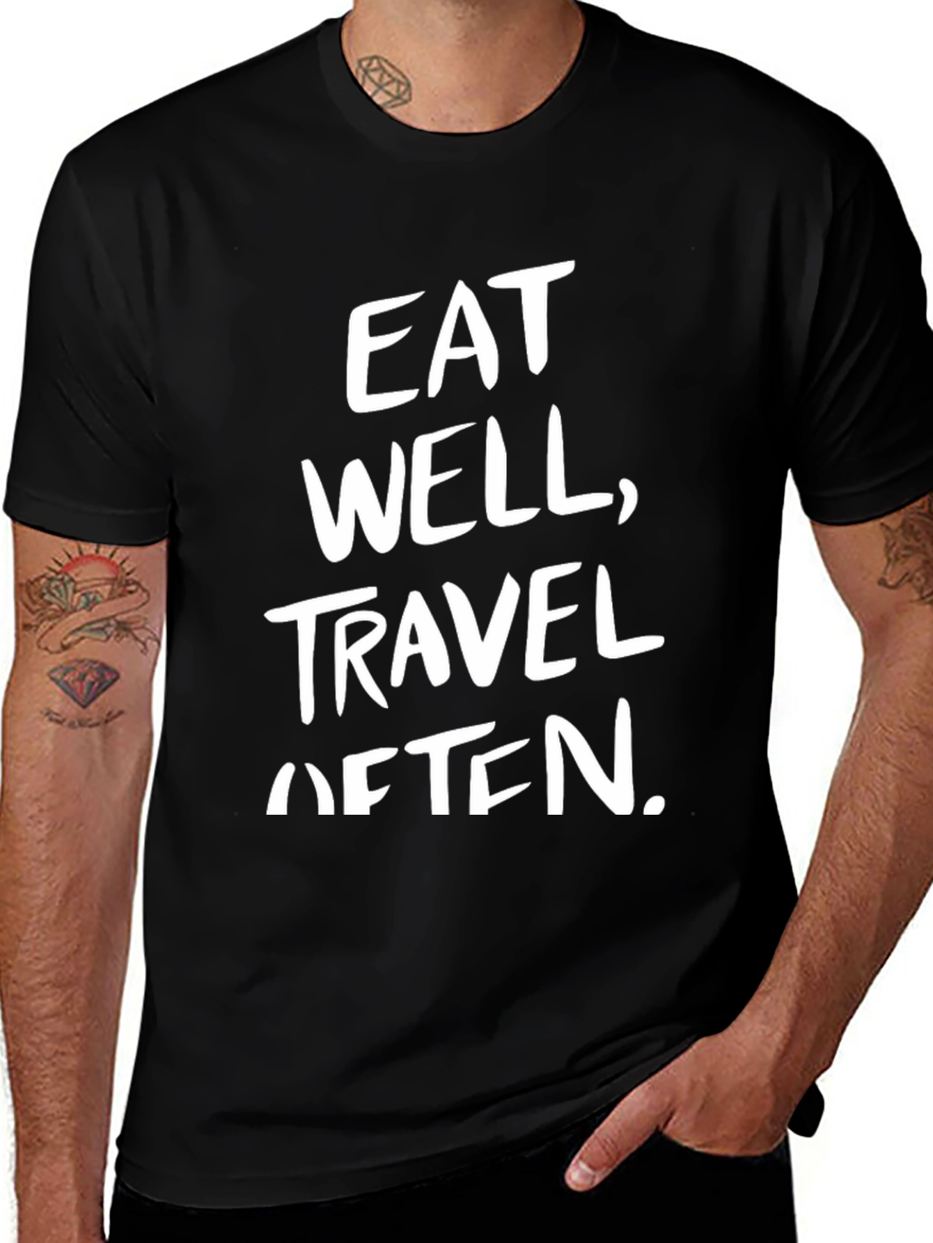 Eat Well Travel Often Graphic T-Shirt
