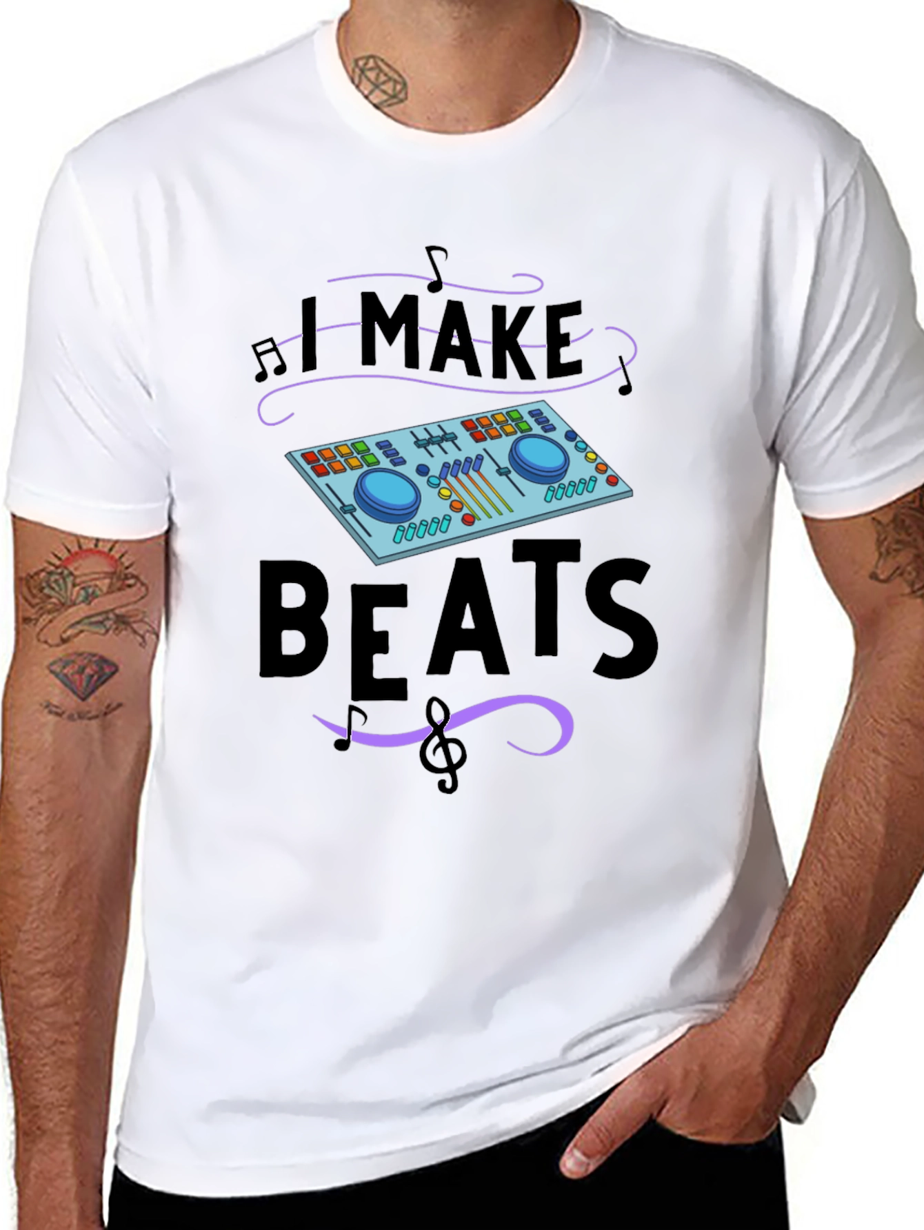 I Make Beats Graphic T-Shirt DJ Music Producer Tee