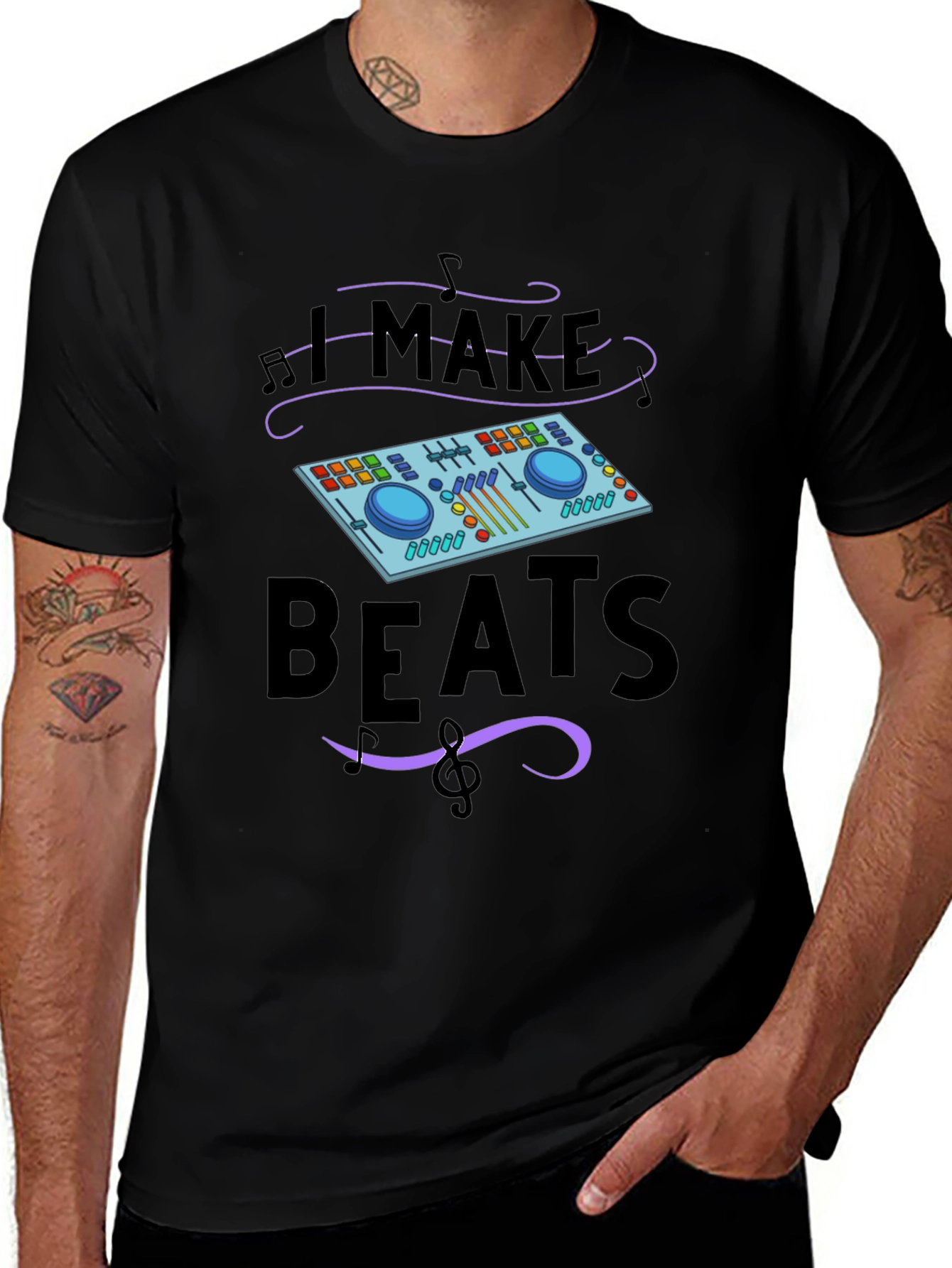 I Make Beats Graphic T-Shirt DJ Music Producer Tee