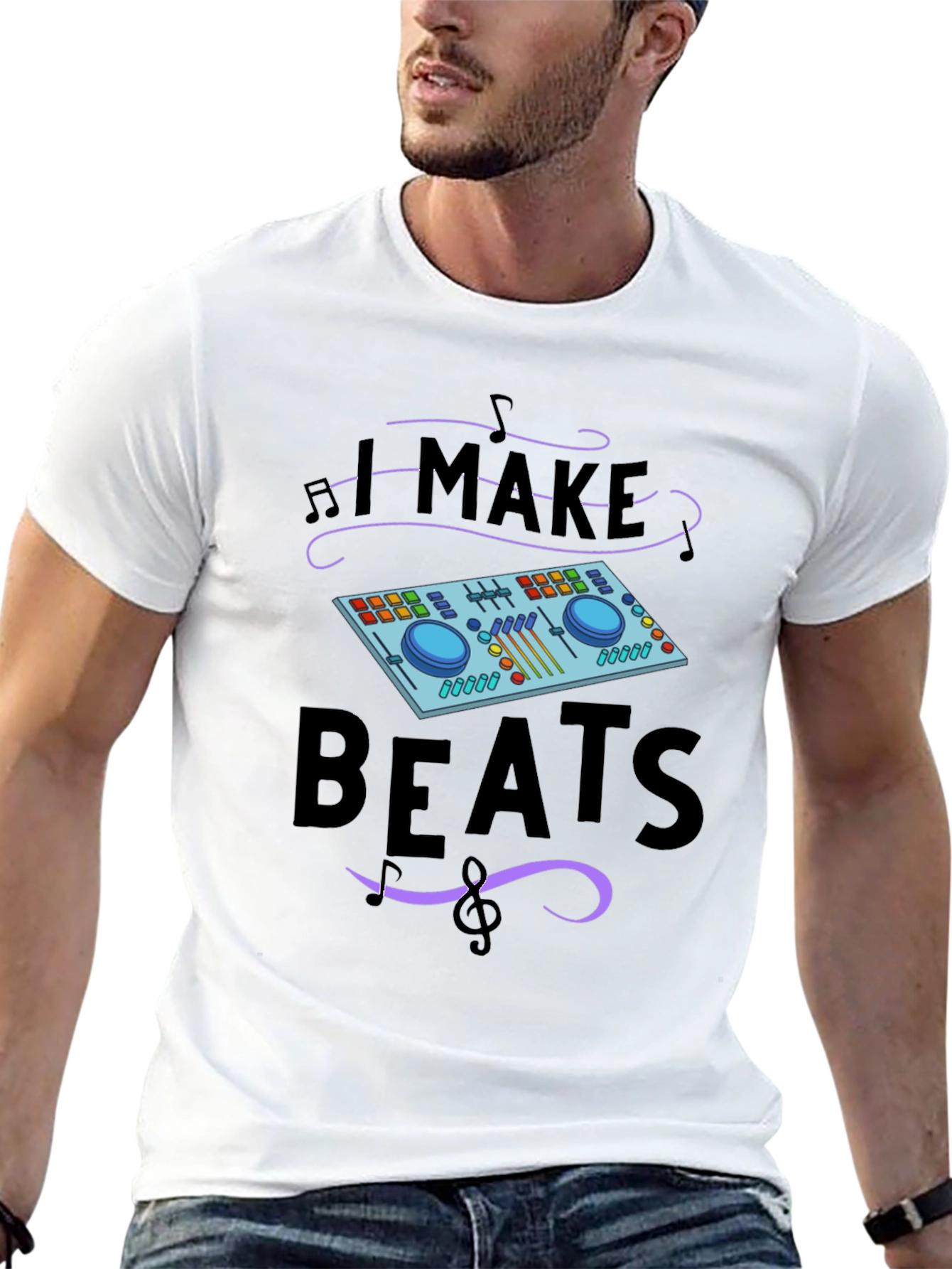 I Make Beats Graphic T-Shirt DJ Music Producer Tee