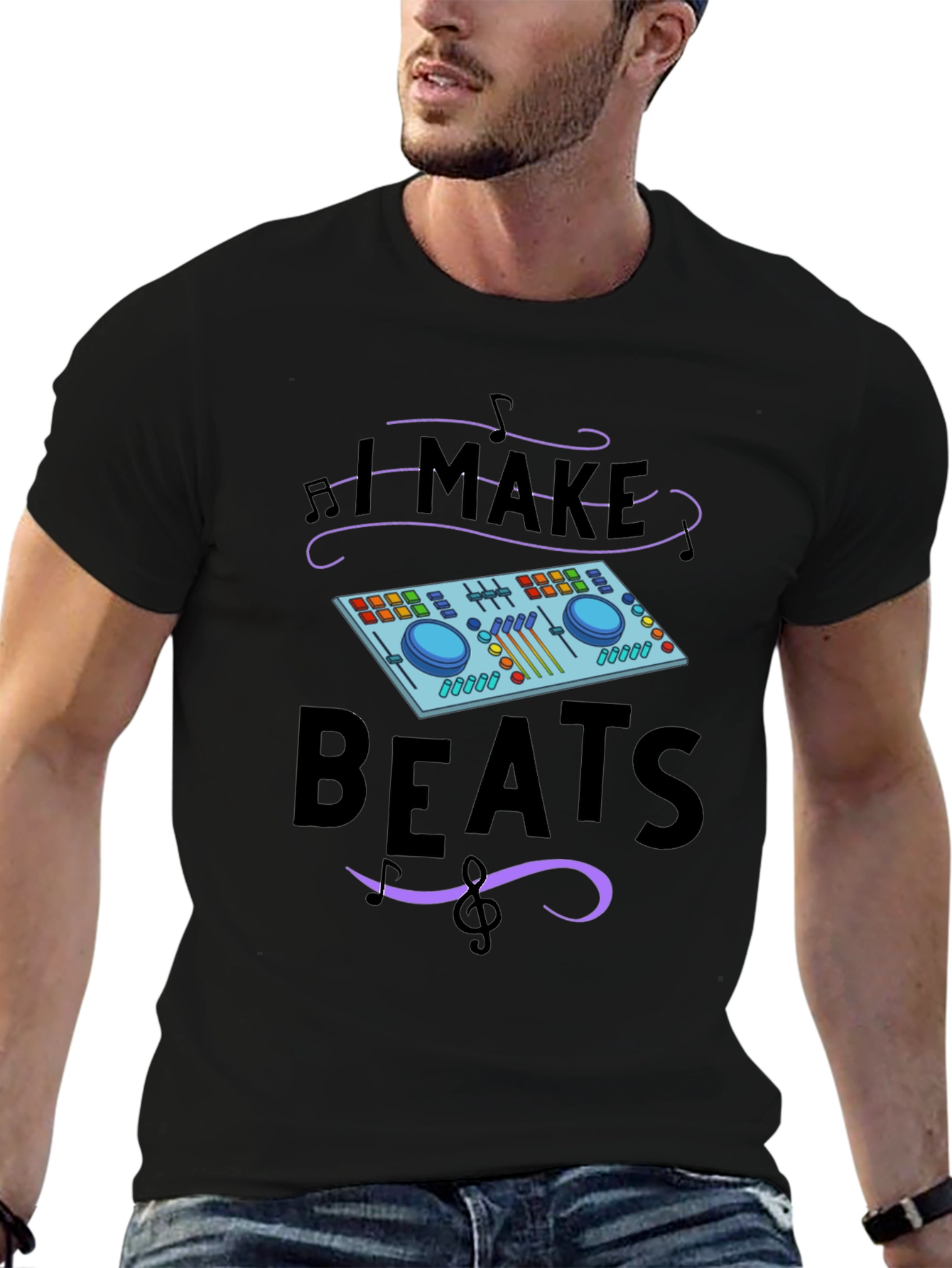 I Make Beats Graphic T-Shirt DJ Music Producer Tee