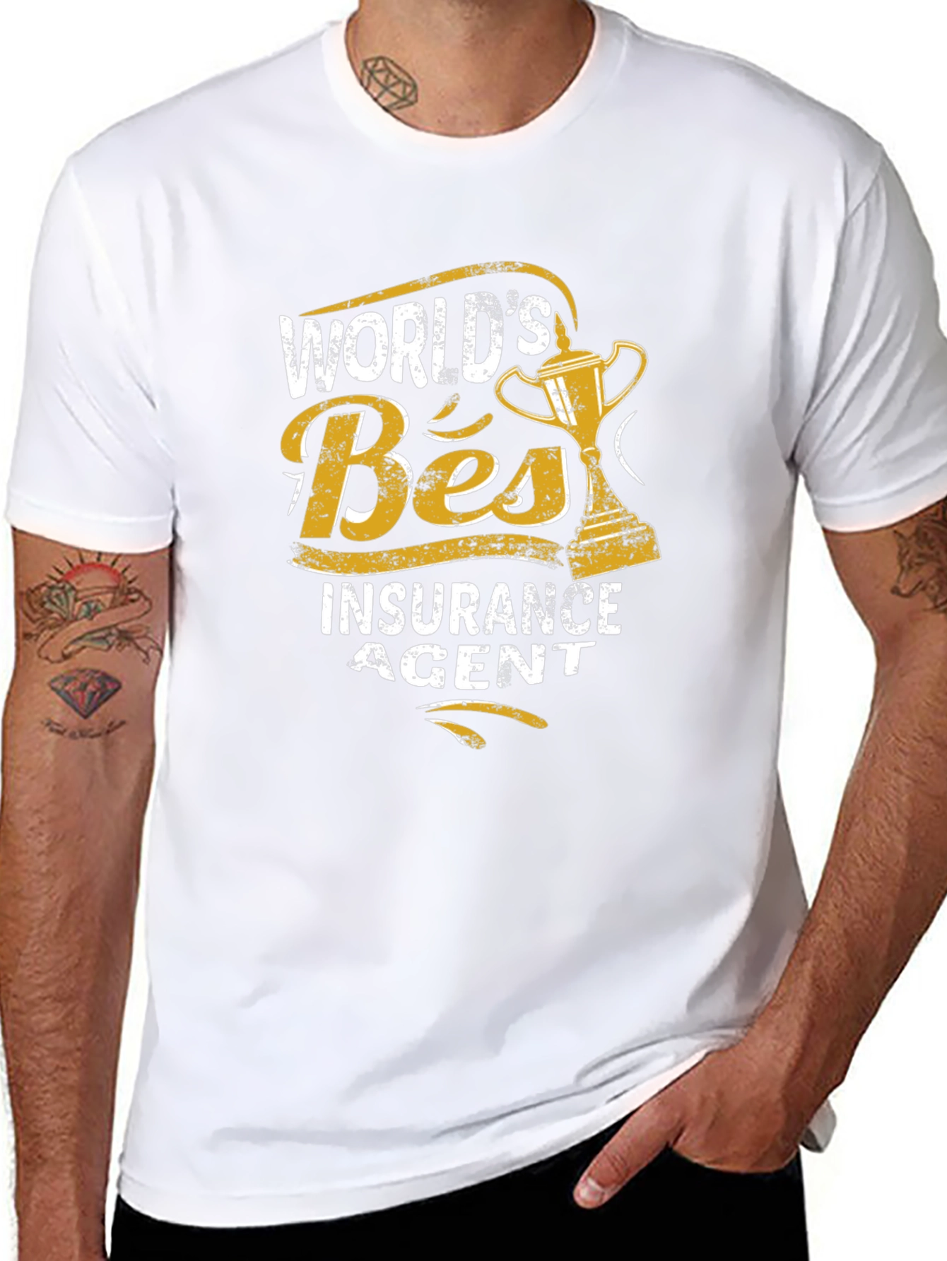 Worlds Best Insurance Agent Black T-Shirt