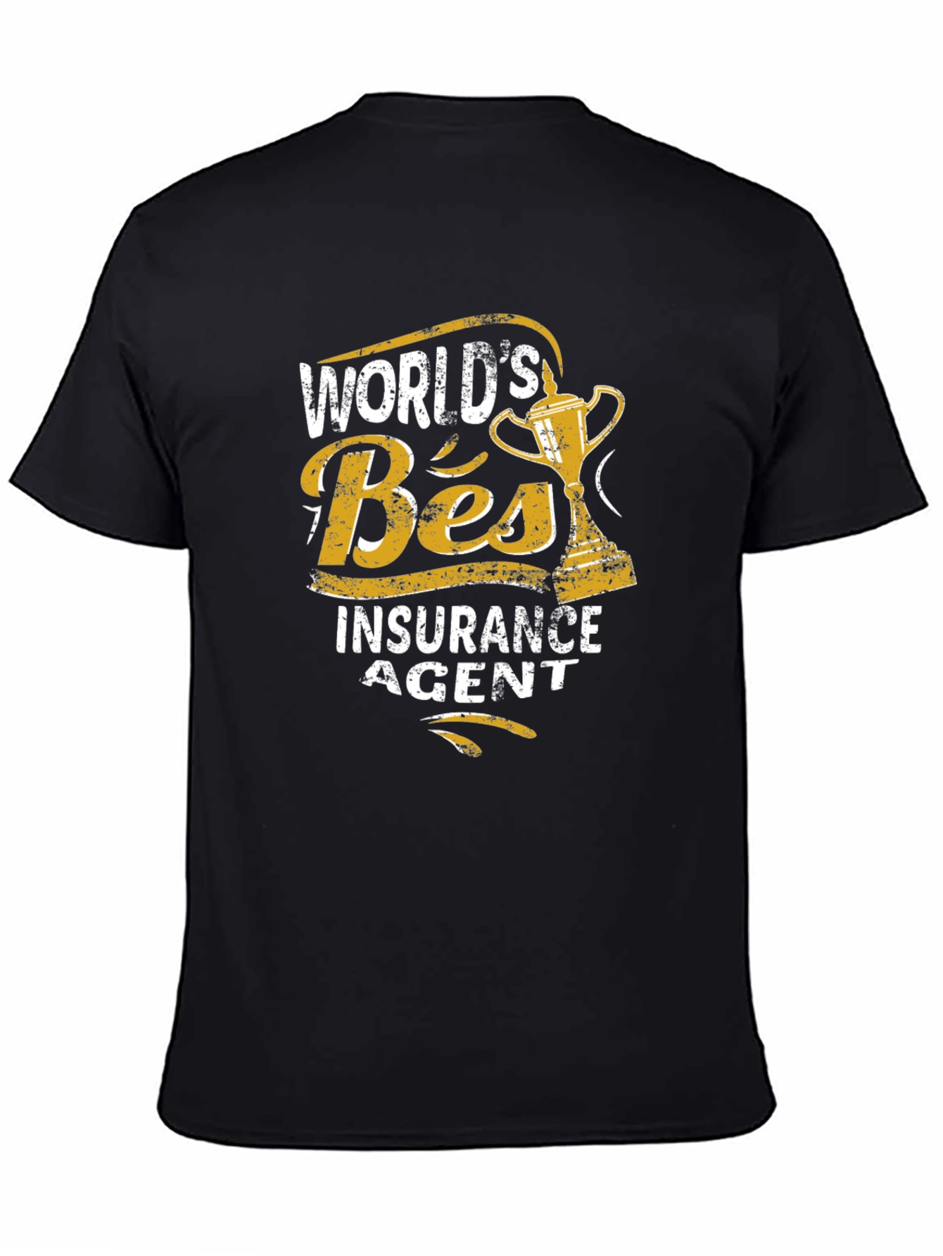 Worlds Best Insurance Agent Black T-Shirt