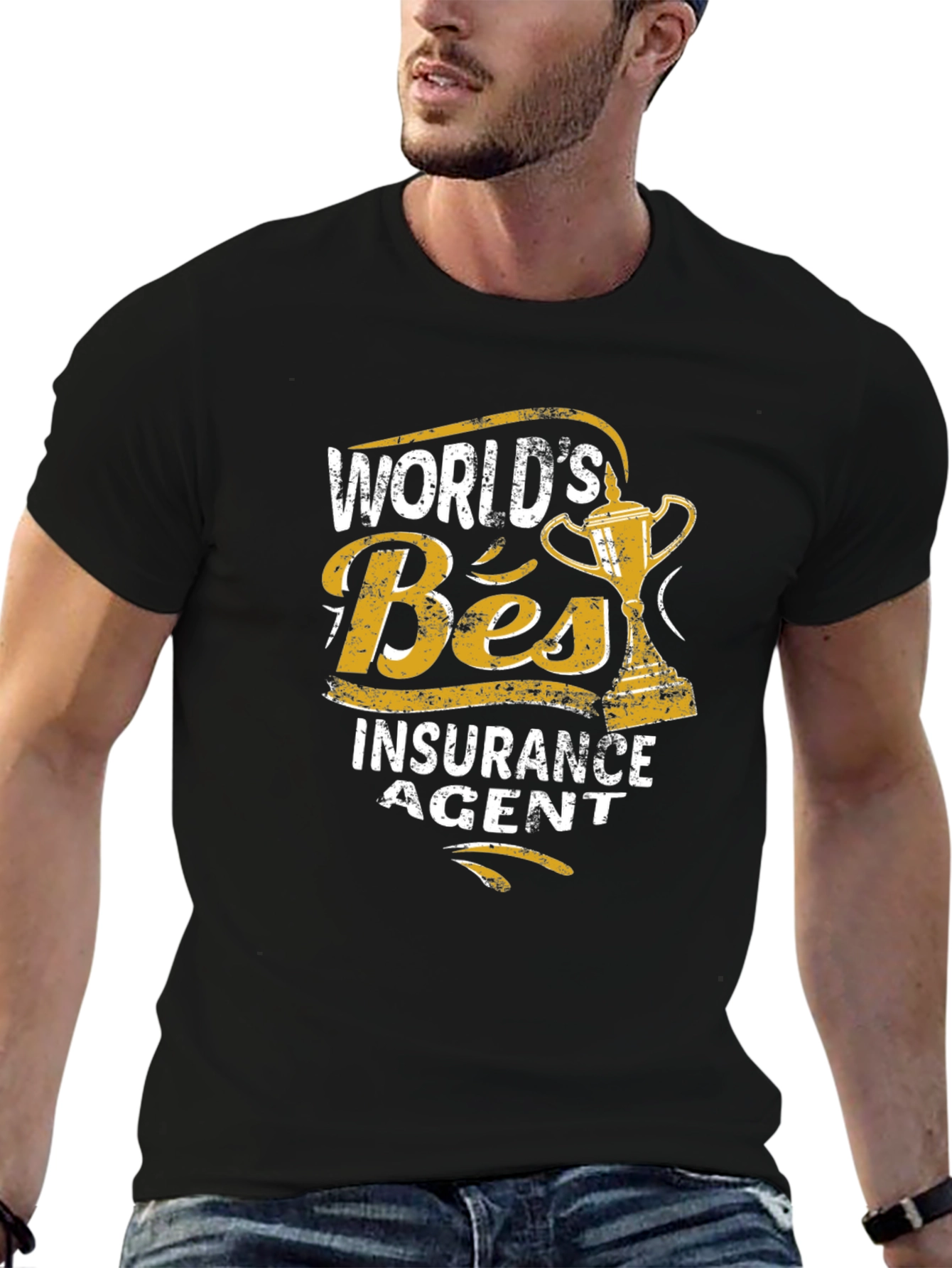 Worlds Best Insurance Agent Black T-Shirt
