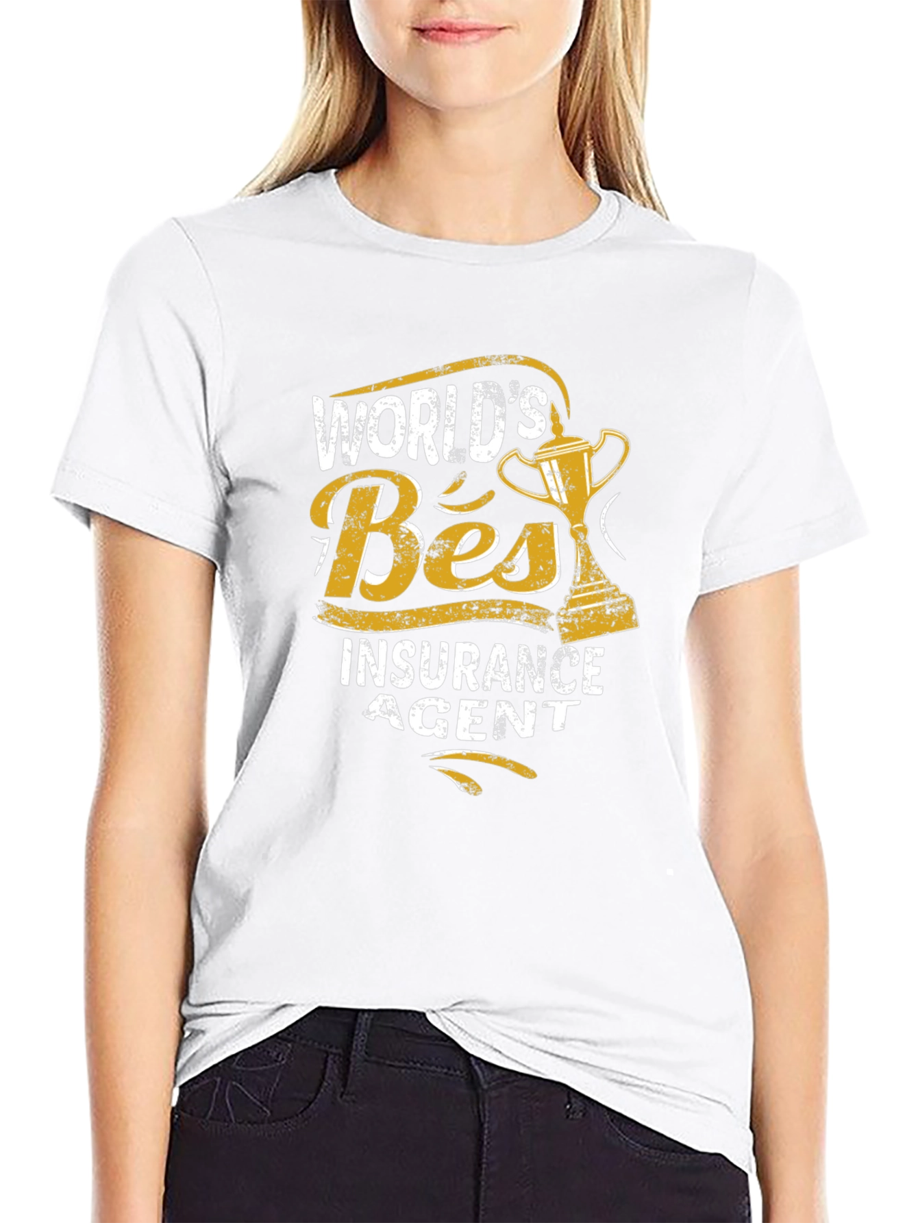 Worlds Best Insurance Agent Black T-Shirt