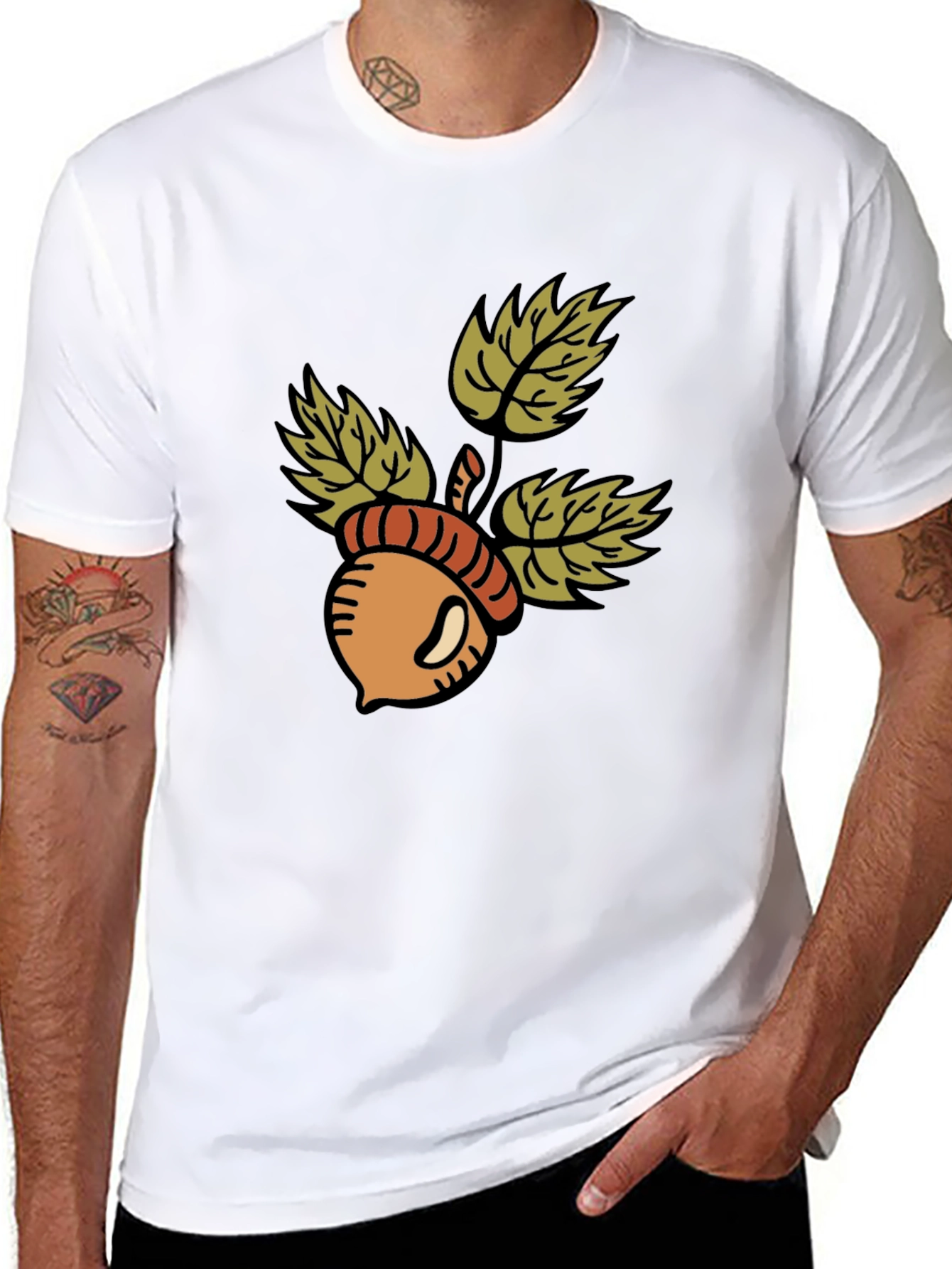 Acorn Graphic T-Shirt - Casual Style