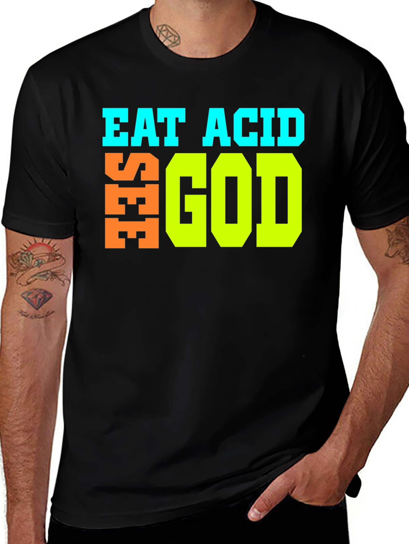 Eat Acid See God Graphic T-Shirt