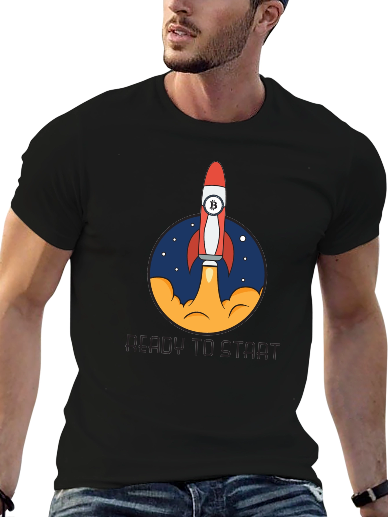 Bitcoin Rocket Launch T-Shirt - Crypto Enthusiast Tee