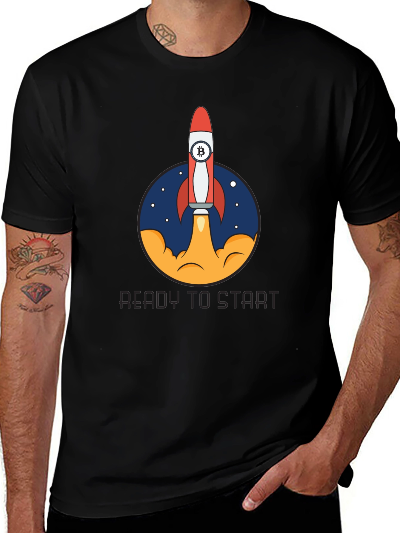 Bitcoin Rocket Launch T-Shirt - Crypto Enthusiast Tee