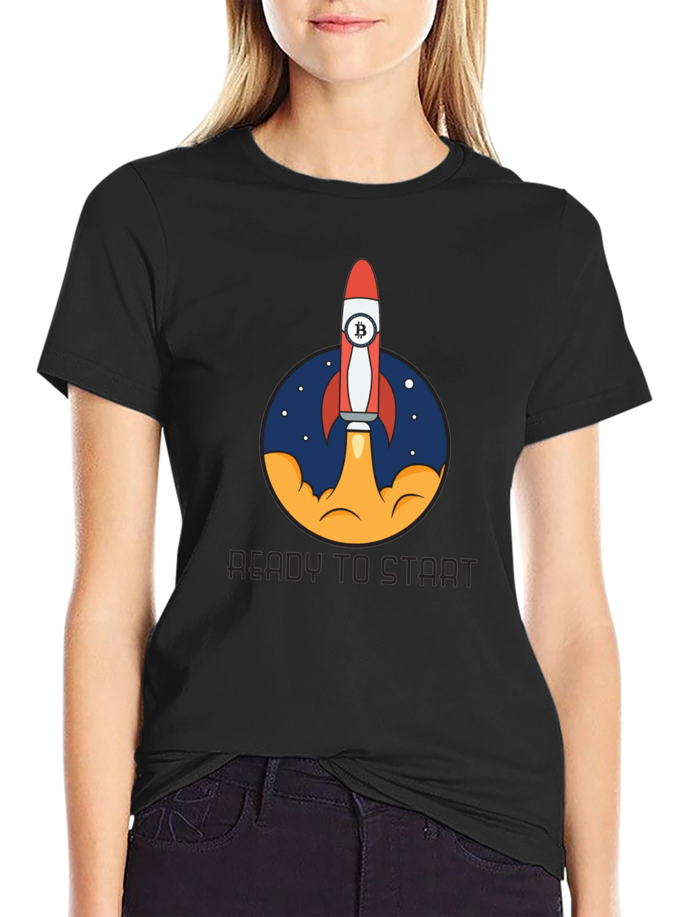 Bitcoin Rocket Launch T-Shirt - Crypto Enthusiast Tee