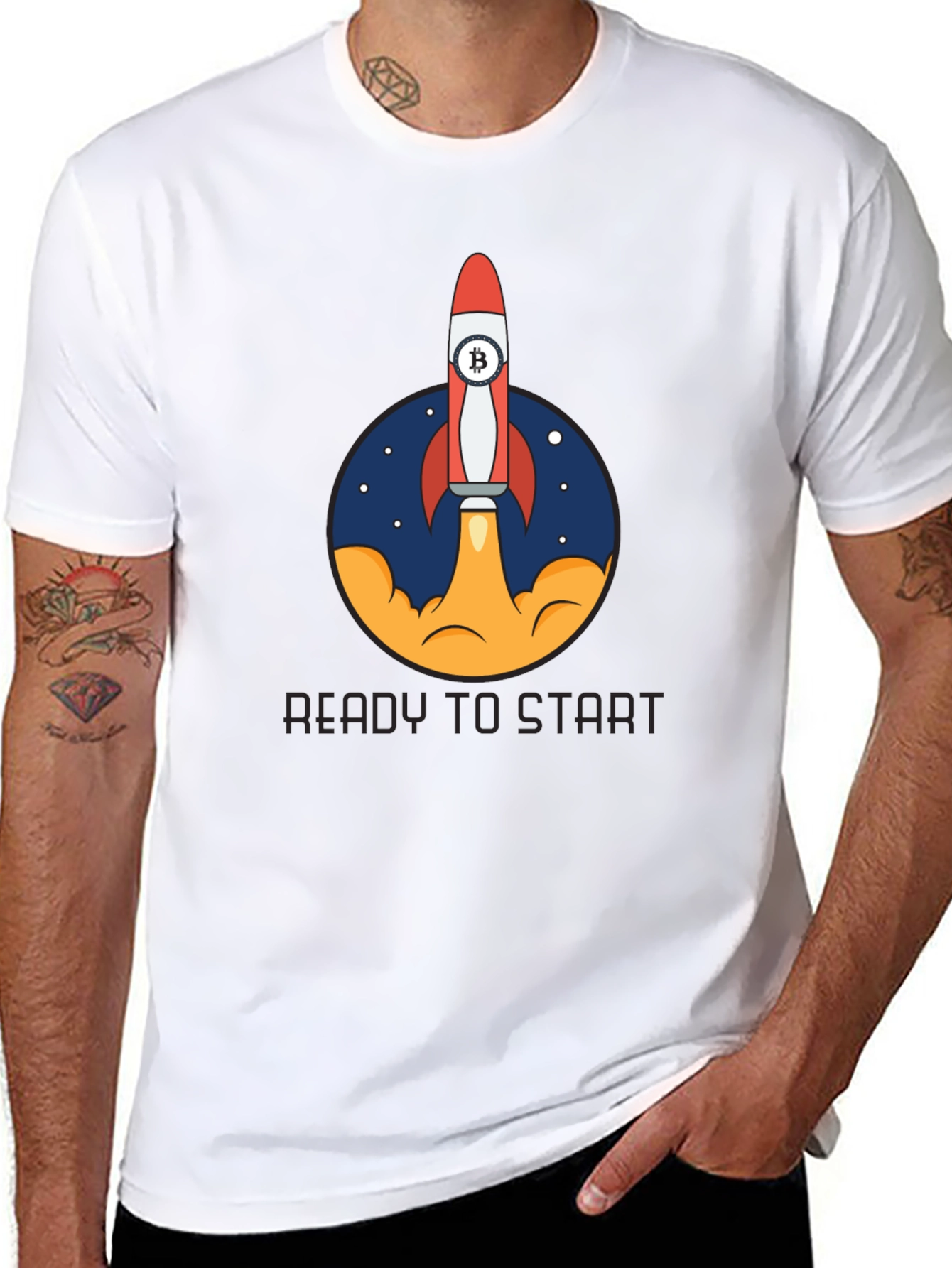 Bitcoin Rocket Launch T-Shirt - Crypto Enthusiast Tee