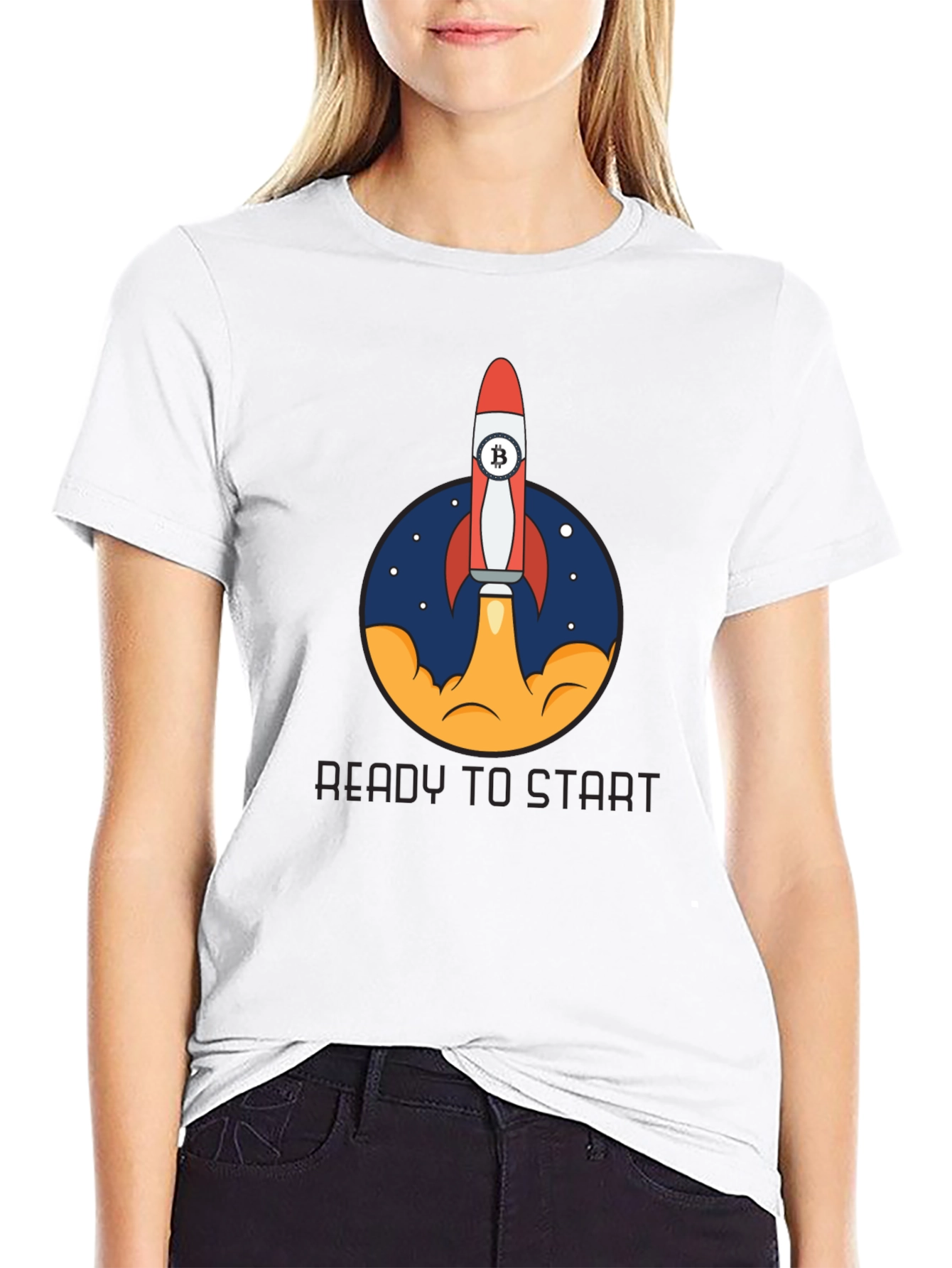 Bitcoin Rocket Launch T-Shirt - Crypto Enthusiast Tee