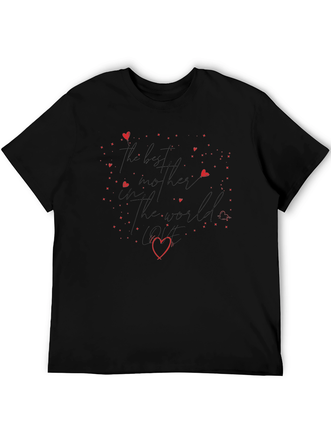 Best Mother in the World Black Graphic Tee